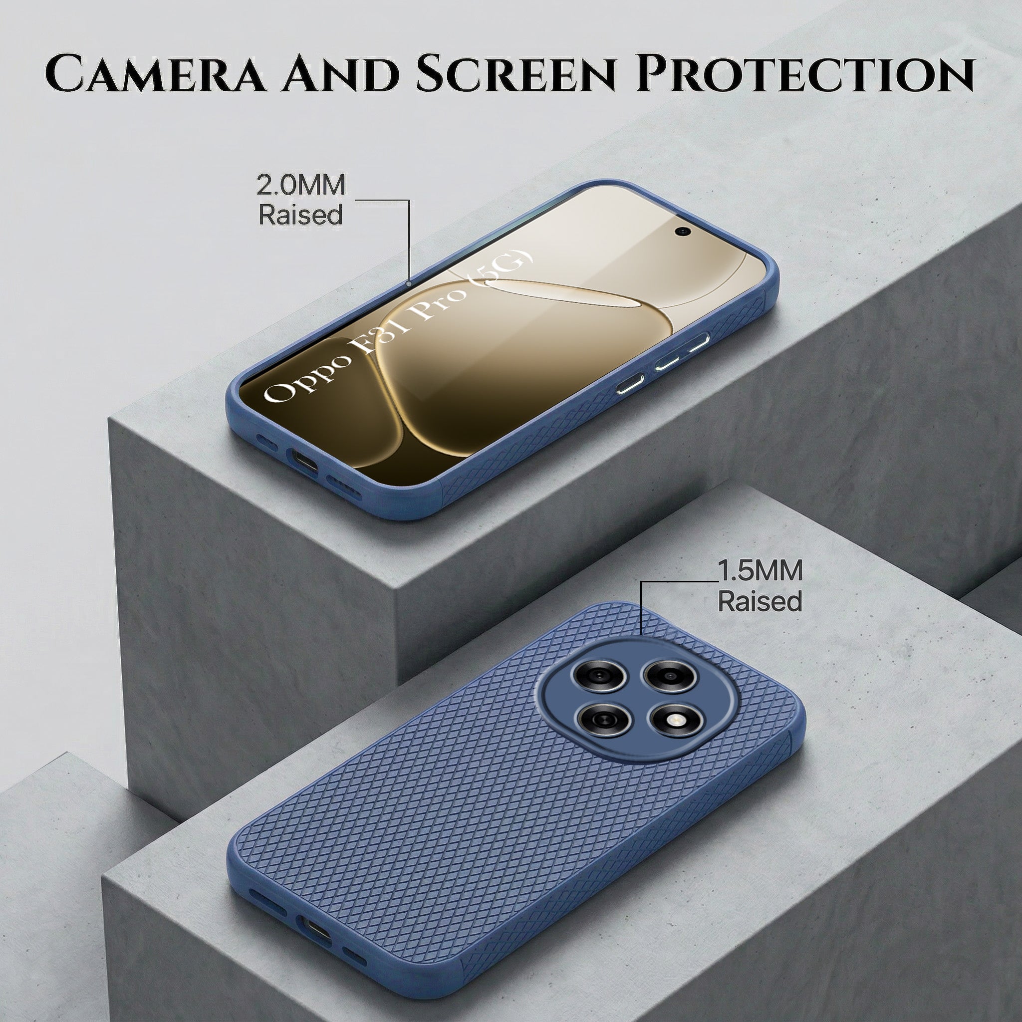 For Oppo F31 Pro Combo with Back Cover and 9H Tempered Glass (Liquid Silicone | Camera Protection | Oleophobic Coating Screen Glass)