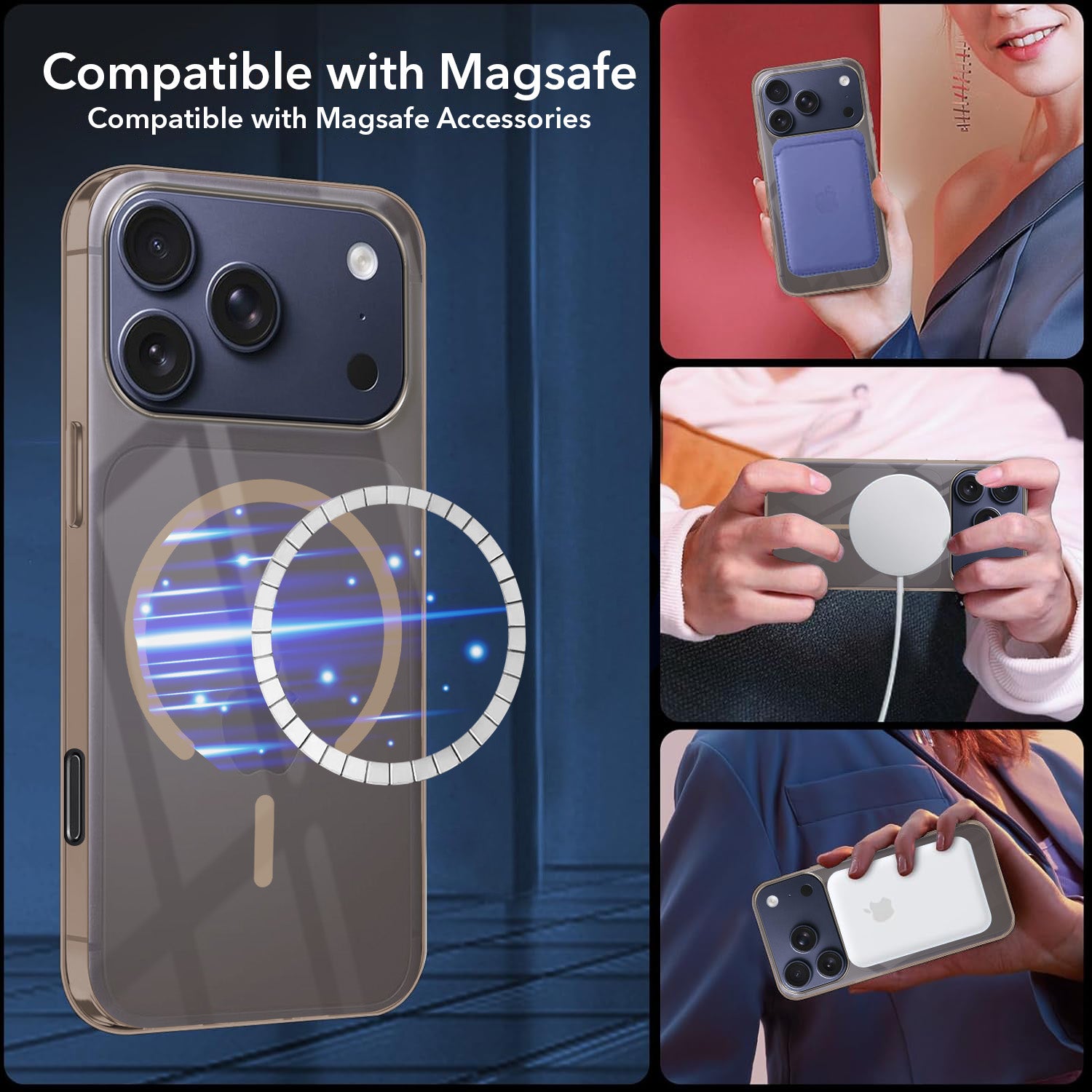 For iPhone 17 Pro | iPhone 18 Pro Back Cover Case Crystal Anti Yellow (MagSafe Wireless Charging Support |Camera Protection Bump)