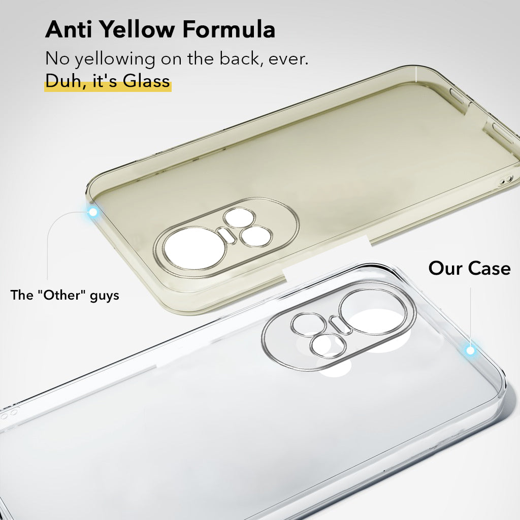 For Oppo Reno 10 5G | Oppo Reno 10 Pro 5G Back Cover Case (Hard Anti Yellow Clear Case | Drop & Camera Protection | Shockproof Polycarbonate)