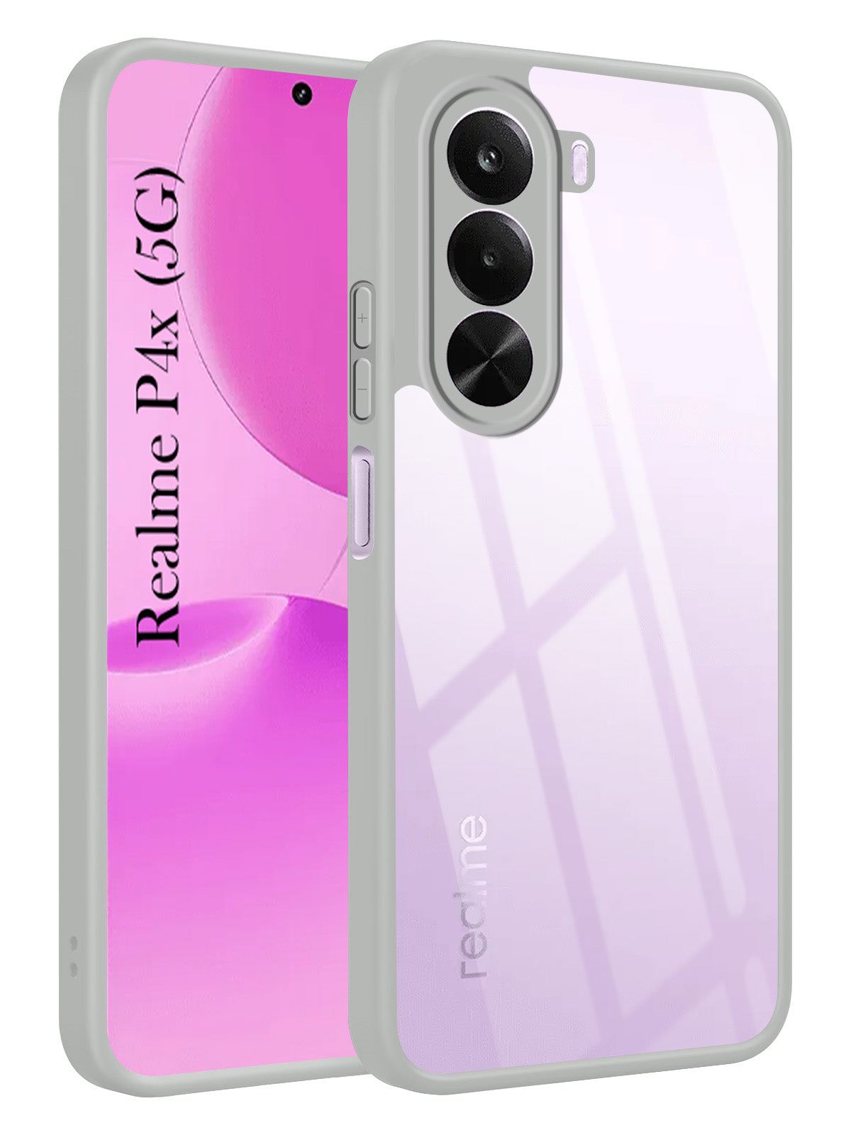 For Realme P4x Lite Back Cover Case Ultra-Hybrid (Lifetime Anti Yellow | Anti Scratch | Crystal Clear Shockproof)