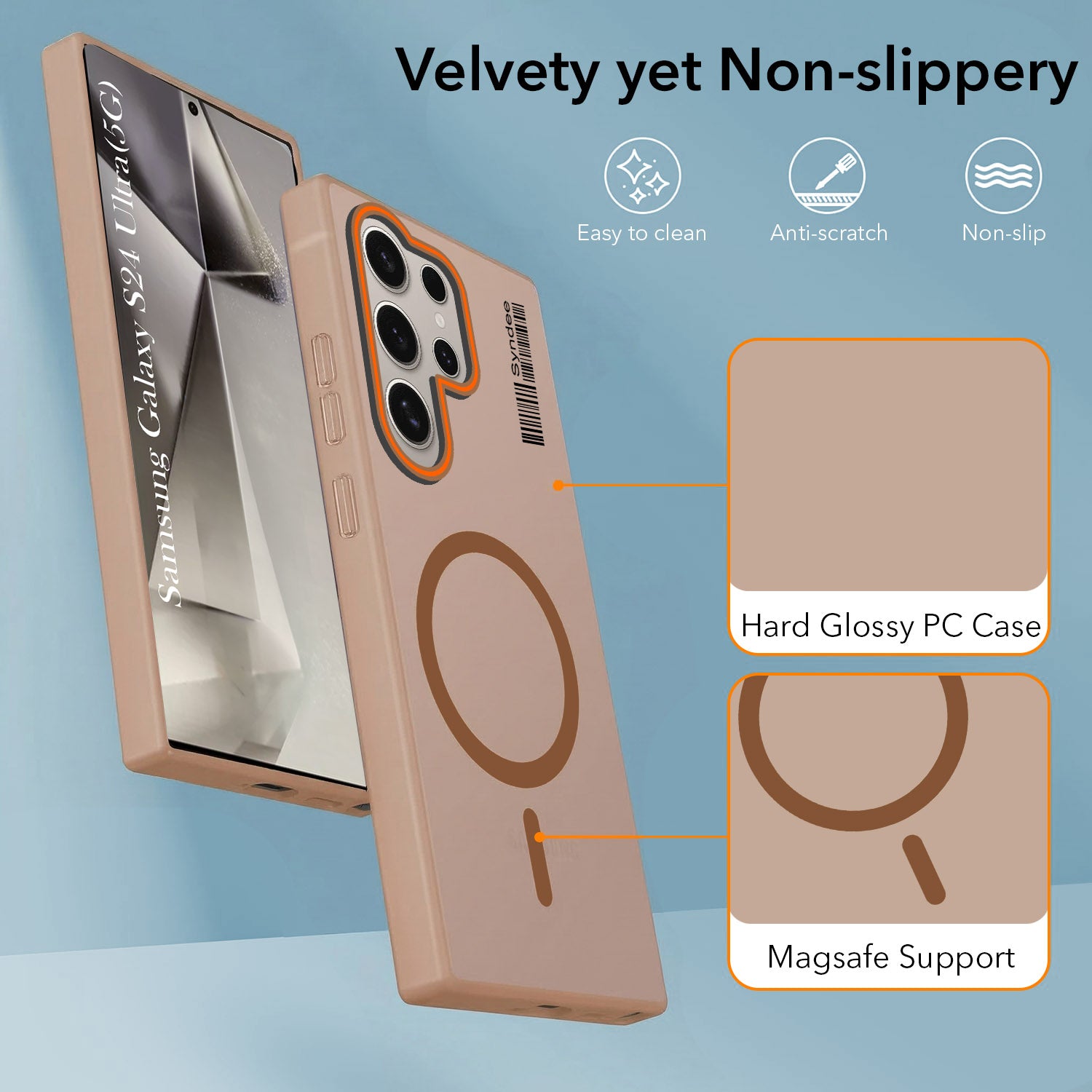 For Samsung Galaxy S24 Ultra Back Cover Case (Soft Touch | Camera Bump Protection | MagSafe Compatible | Matte Finish)