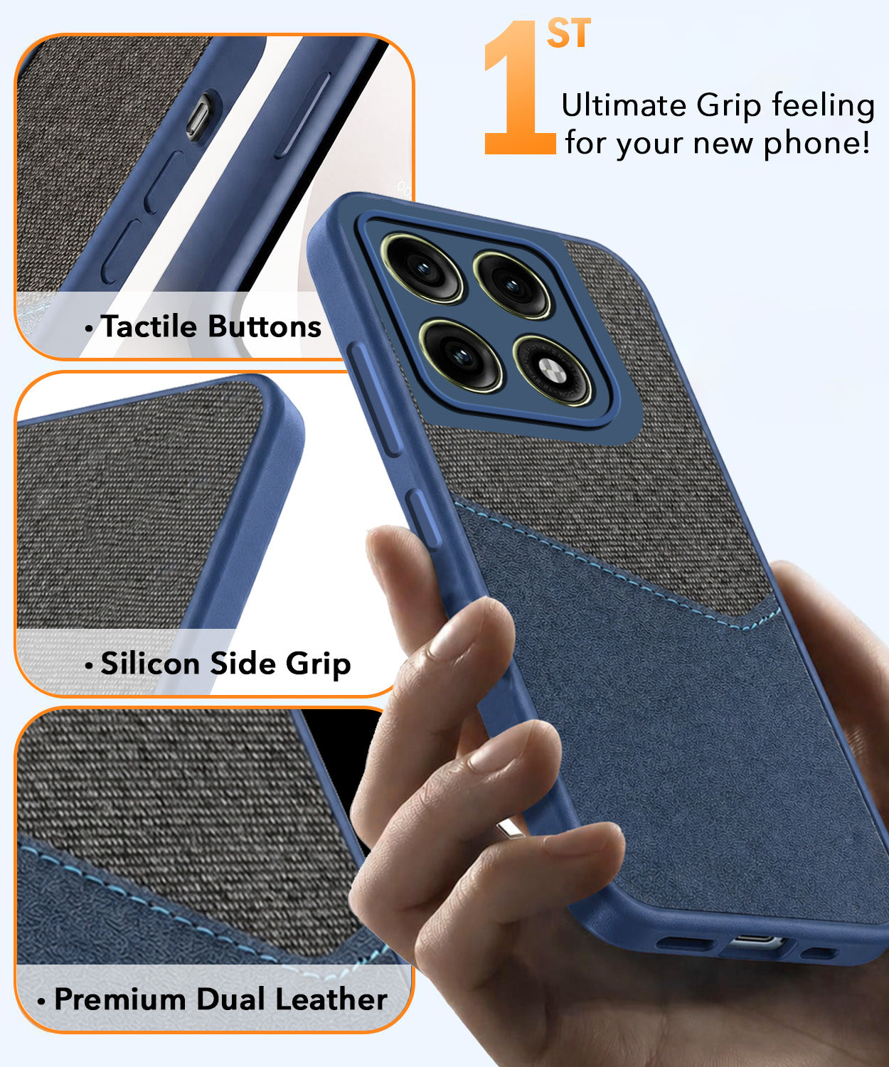 For Motorola Moto Edge 70 Pro Back Cover Case (Dual PU Leather Stitch | Professional Minimalist | Soft and Flexible)