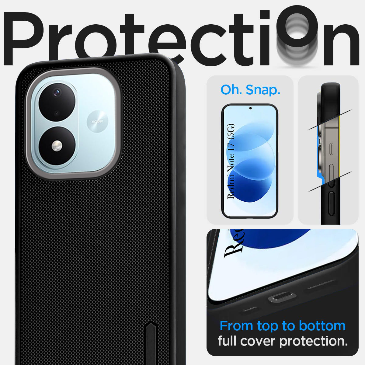 For Redmi Note 17 5G Back Cover Case Rubberised (Textured Grip Design| Micro-Fiber Cloth Inside | Slim and Light Weight | Soft Touch and Feel)