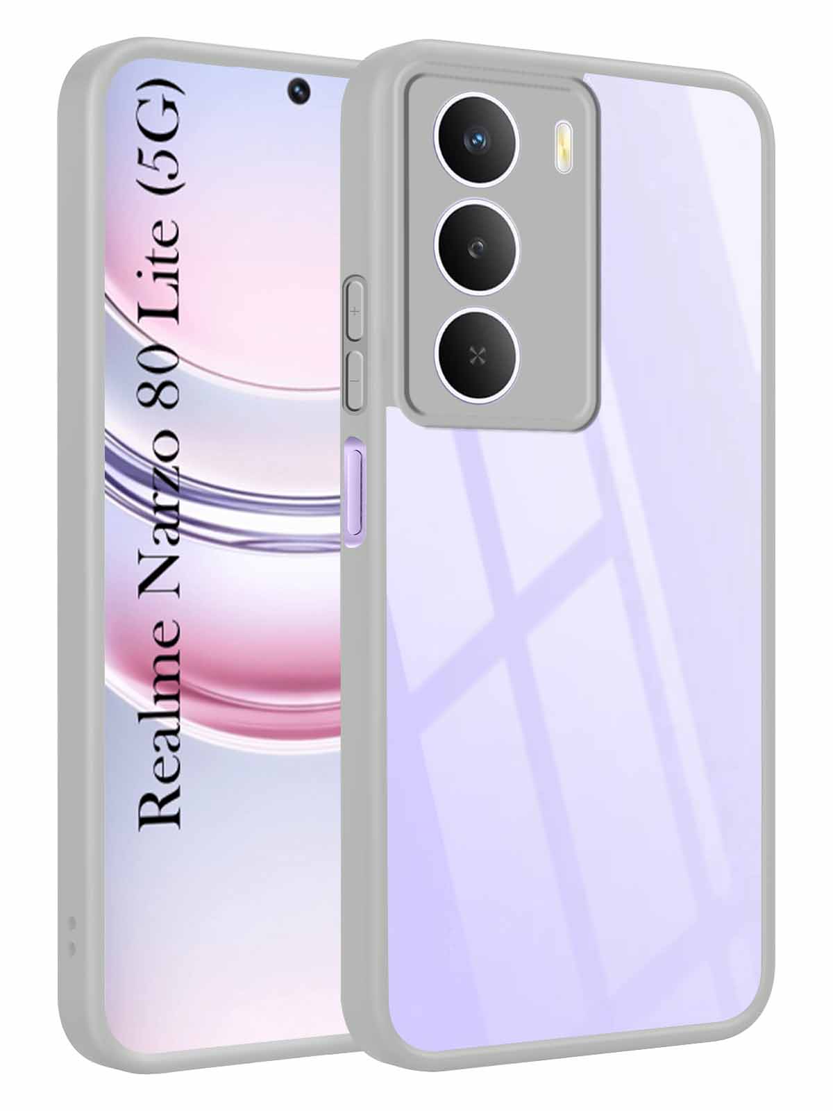 For Realme Narzo 80 Lite 5G Back Cover Case Ultra-Hybrid (Lifetime Anti Yellow | Anti Scratch | Crystal Clear Shockproof)