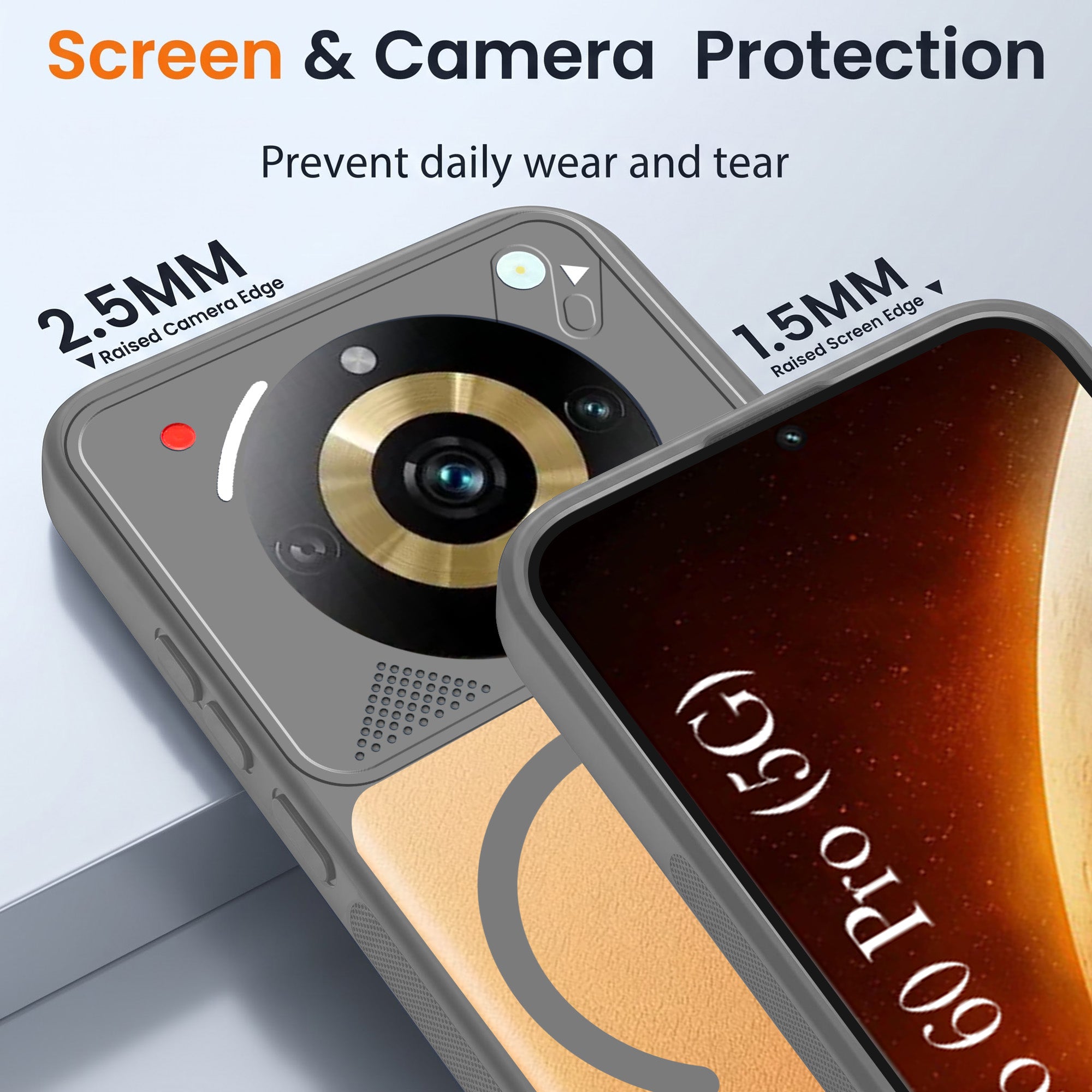 For Realme Narzo 60 Pro Back Cover Case Lifetime Anti-Yellow Clear (Camera Protection | Side Grip | Wireless MagSafe Compatible)