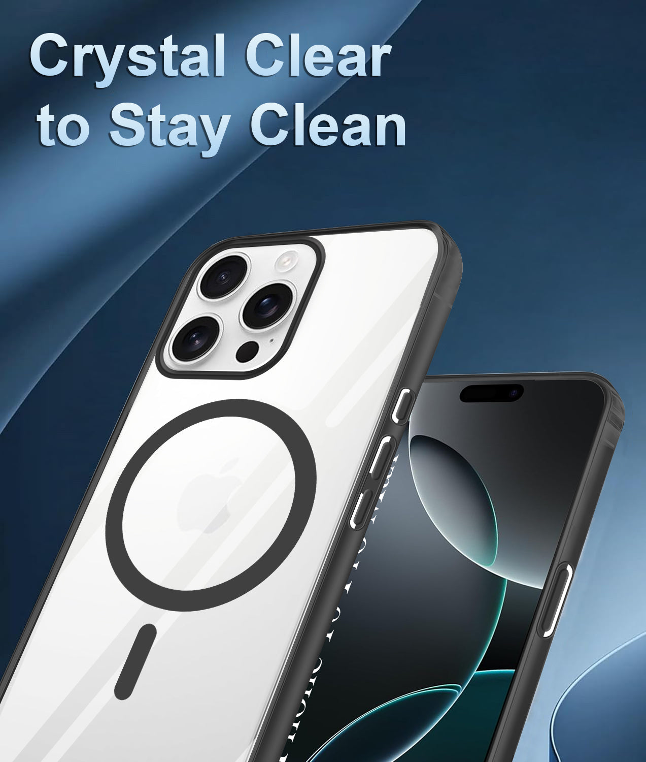 For Apple iPhone 16 Pro Max Back Cover Case (Black MagSafe Compatible Wireless Charging | Hybrid Camera Bump Protection | Shockproof Polycarbonate Material)