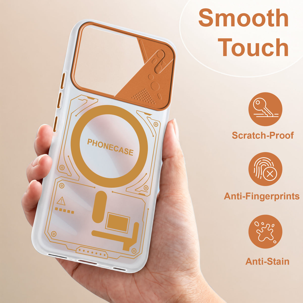 For Motorola Edge 70 Pro | Edge 70 Pro Plus Metallic Back Cover Case (Metallic Camera Protection & Buttons | Translucent Milky Shade | Hard Polycarbonate)
