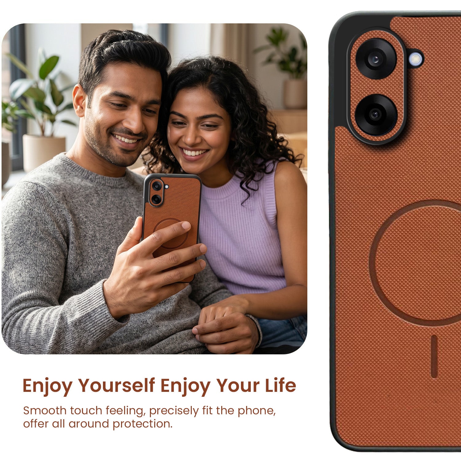 For Oneplus Nord CE 5 Back Cover Case PU Leather (Texture Grip Design | Professional Minimalist | Camera Protection | Soft and Flexible)