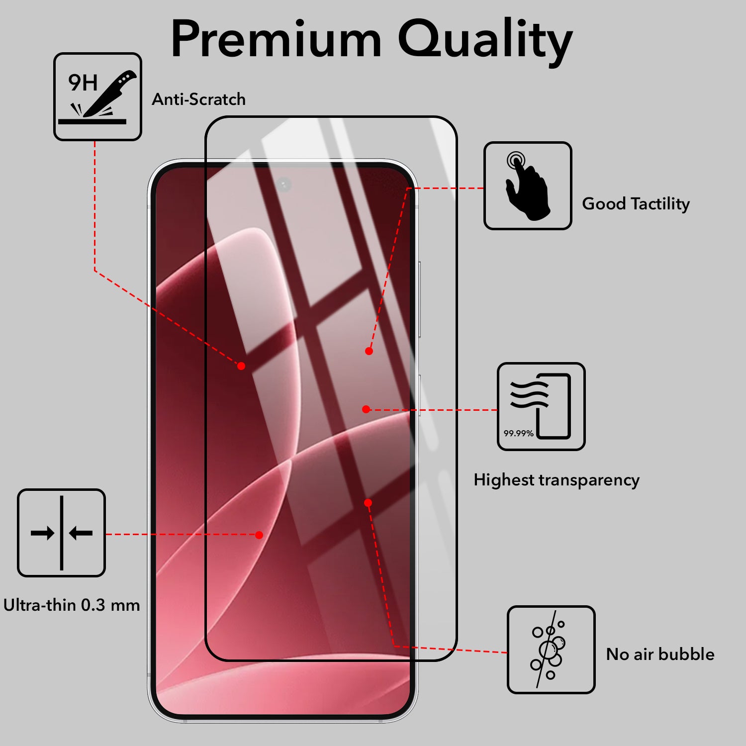 (Pack of 2) Tempered Glass For Vivo iQOO Z11x 5G Military-Grade Gorilla Screen Protector (Shatterproof HD Clarity | Oleophobic Coating | 3D Precision Cut)