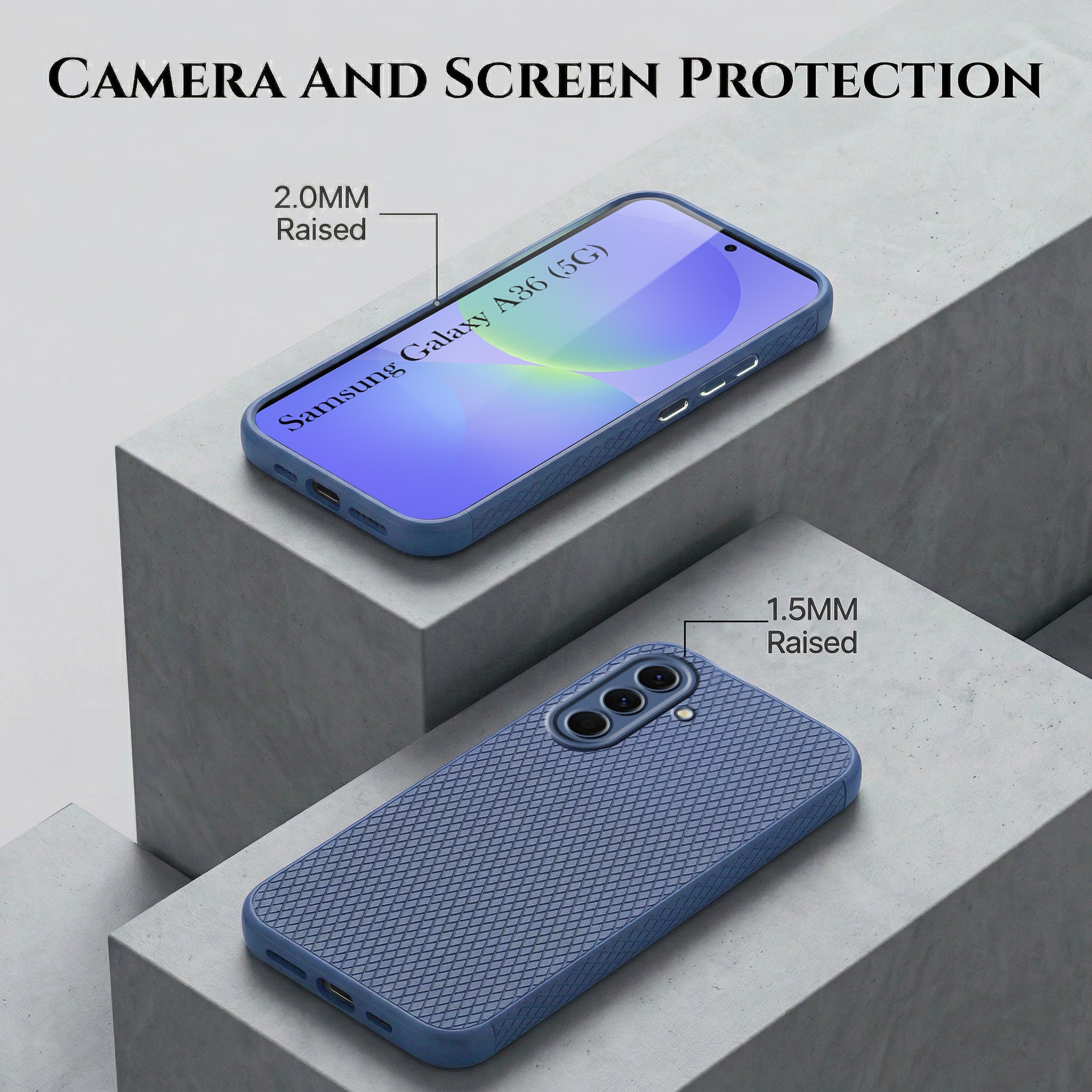 For Samsung Galaxy A36 5G | Galaxy A56 5G Combo with Back Cover and 9H Tempered Glass (Liquid Silicone | Camera Protection | Oleophobic Coating Screen Glass)