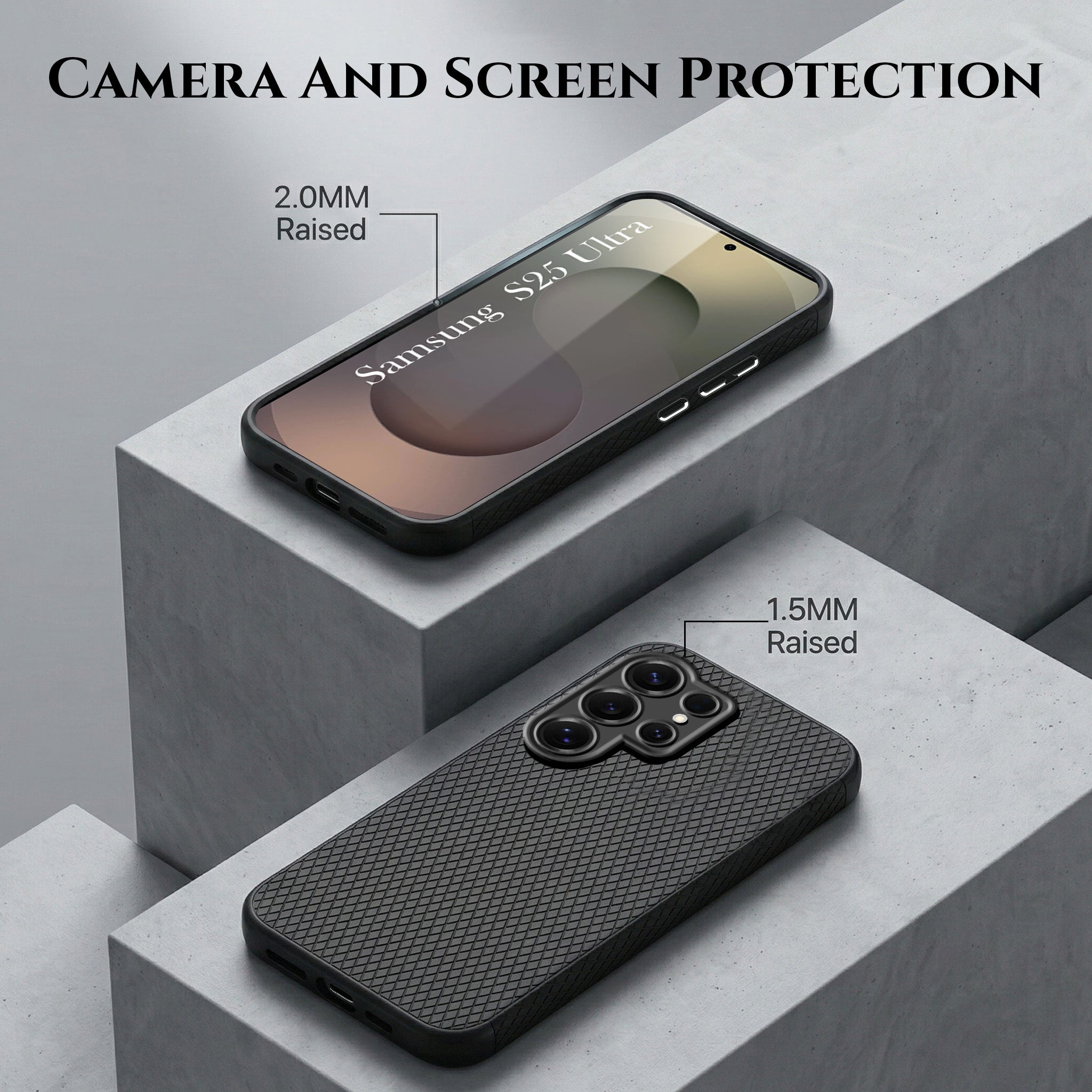 For Samsung Galaxy S25 Ultra Combo with Back Cover and 9H Tempered Glass (Liquid Silicone | Camera Protection | Oleophobic Coating Screen Glass)