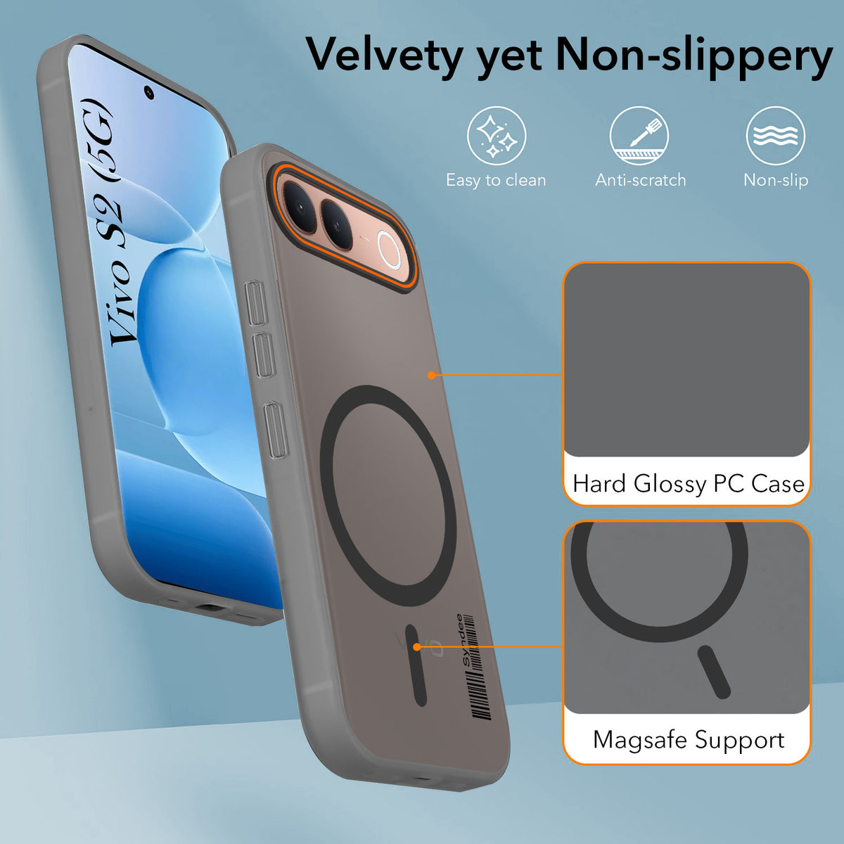 For Vivo S2 5G Back Cover Case (Soft Touch | Camera Bump Protection | MagSafe Compatible | Matte Finish)