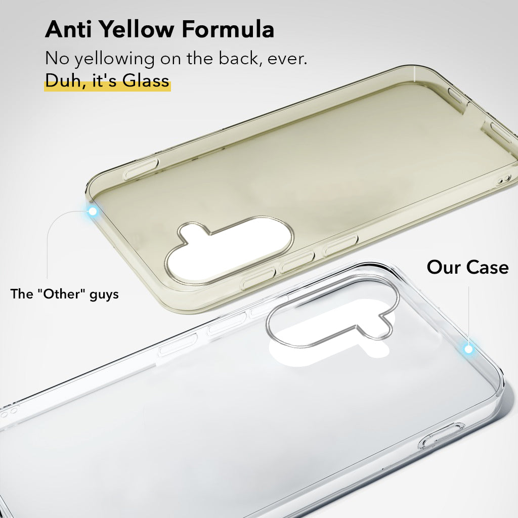 For Samsung Galaxy A57 5G Back Cover Case Lifetime Anti-Yellow Clear (Sleek Hard Crystal | Shockproof and Camera Protection)