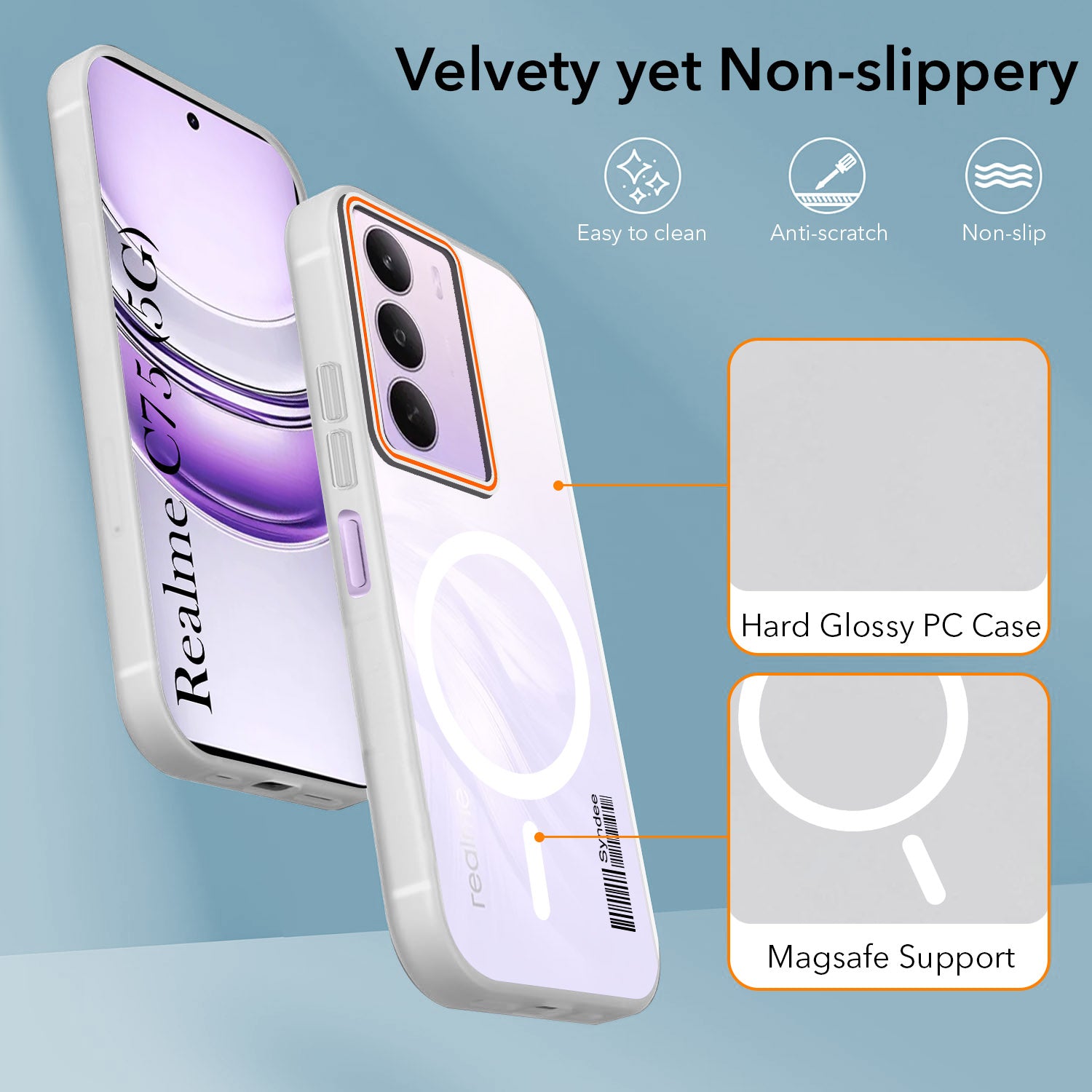 For Realme C75 5G Back Cover Case (Soft Touch | Camera Bump Protection | MagSafe Compatible | Matte Finish)