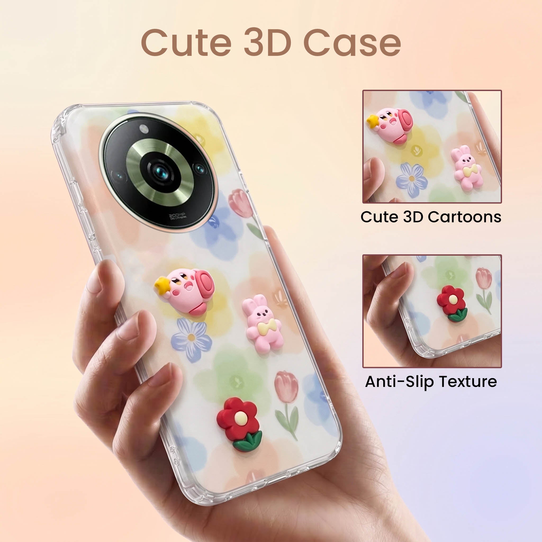 For Realme 11 Pro 5G | Realme 11 Pro Plus 5G Back Cover Case (3D Cute Cartoons | Hard Back Side Soft | Matte Premium Finish | HD Printing)
