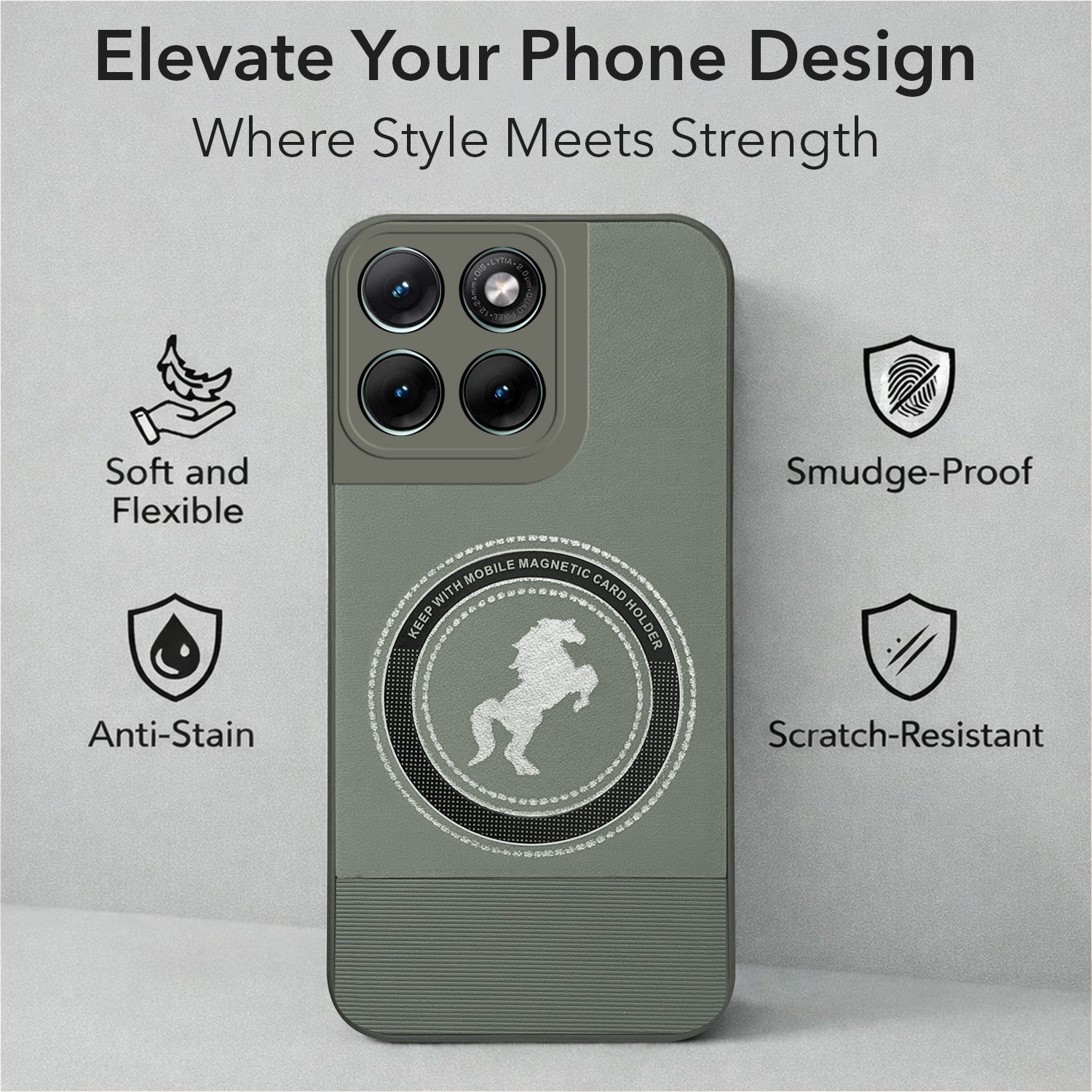 For Motorola Moto Edge 70 Fusion Back Cover Case PU Leather Finish (Professional Minimalist Texture | MagSafe Compatile | Camera Protection | Sleek Sober Formal)