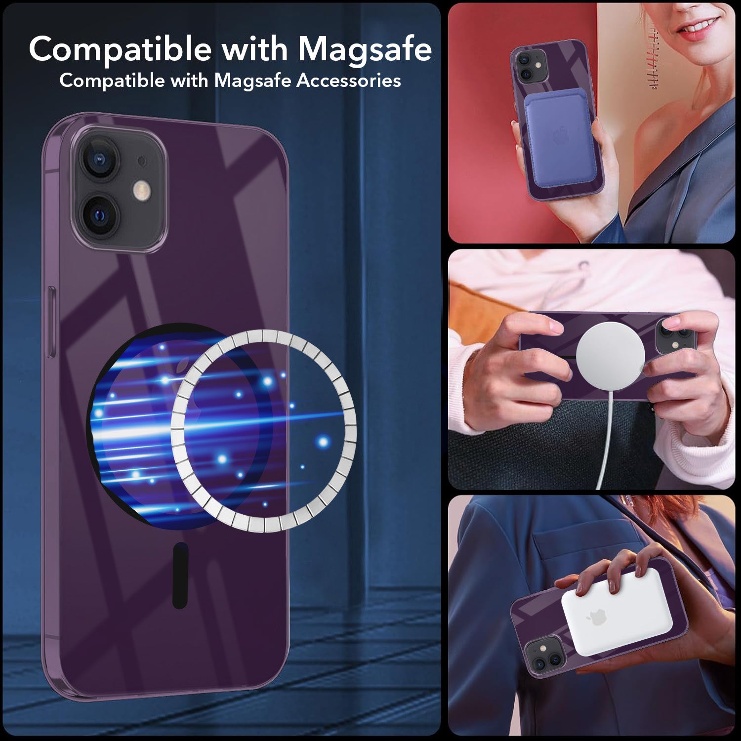 For Apple iPhone 12 Back Case Cover Lifetime Anti-Yellow MagSafe Compatible Clear (Sleek Hard Crystal | Camera Protection and Shockproof)