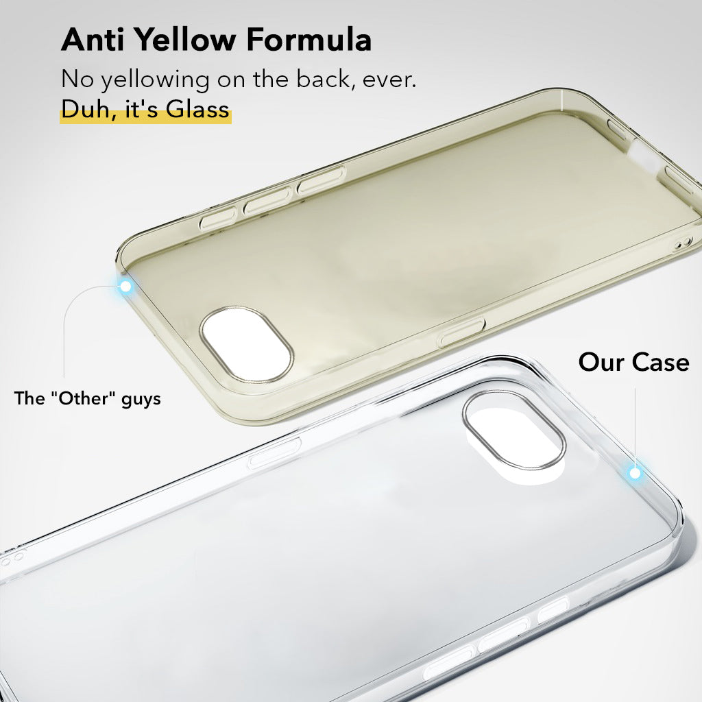 For Apple iPhone 16e | iPhone 17e Back Cover Case (Hard Anti Yellow Clear Case | Sleek Hard Crystal Clear | Drop & Camera Protection | Shockproof Polycarbonate)