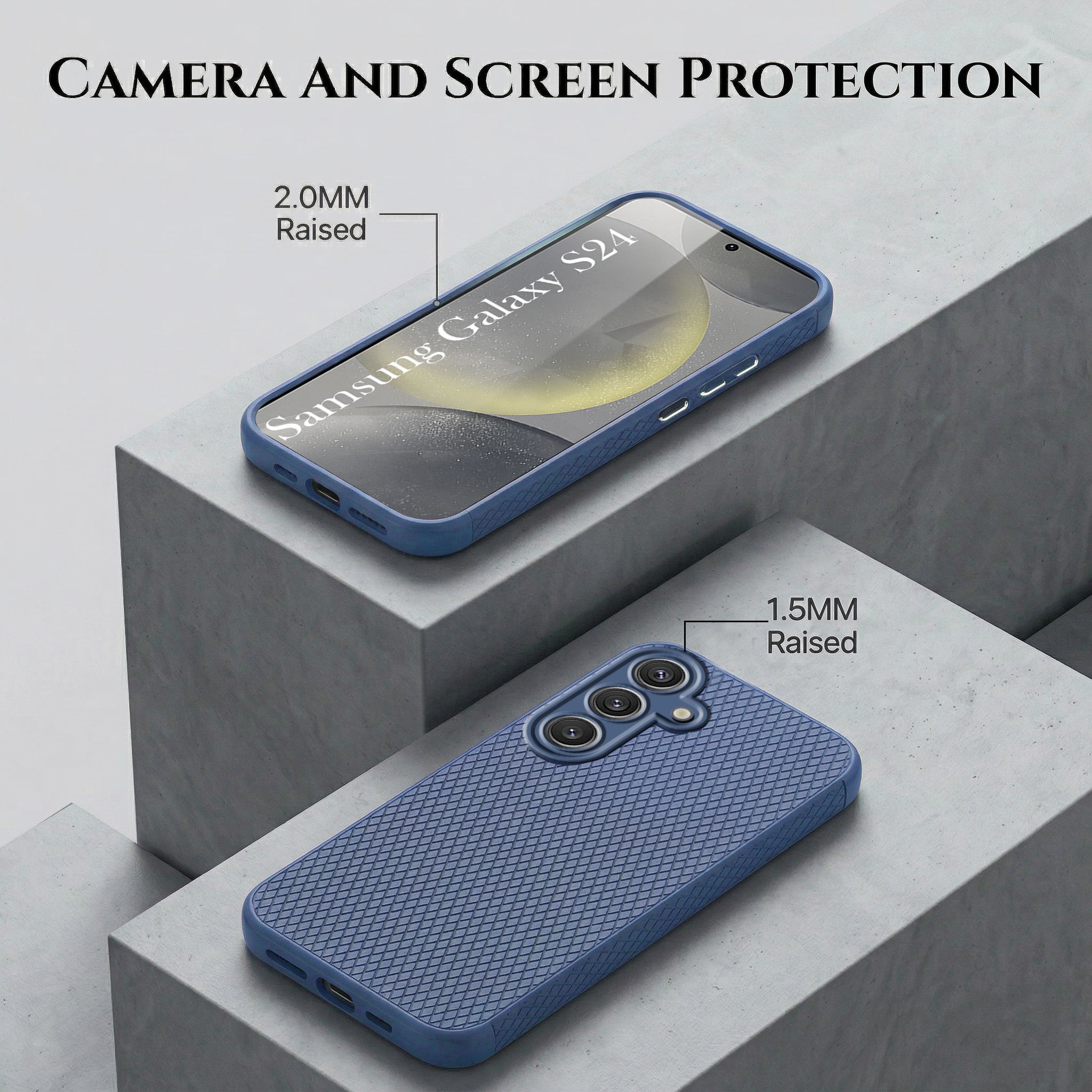 For Samsung Galaxy S24 Combo with Back Cover and 9H Tempered Glass (Liquid Silicone | Camera Protection | Oleophobic Coating Screen Glass)