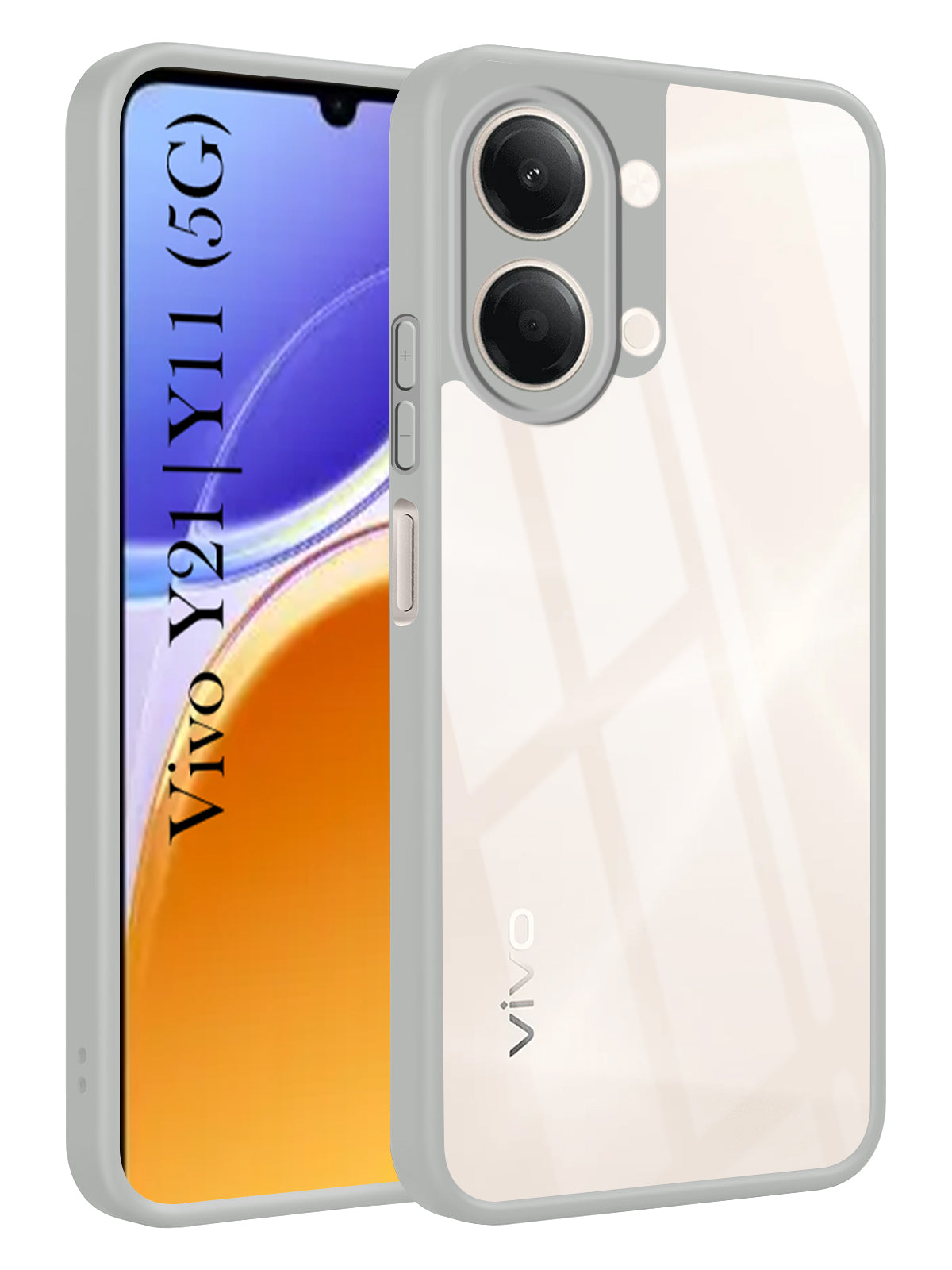 For Vivo Y11 | Vivo Y21 5G Back Cover Case Ultra-Hybrid (Lifetime Anti Yellow | Anti Scratch | Crystal Clear Shockproof)