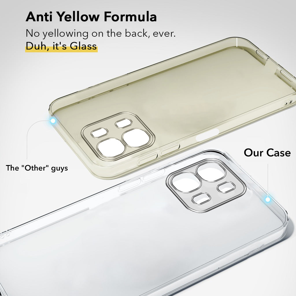 For Oppo A6 Pro Back Cover Case Lifetime Anti-Yellow Clear (Sleek Hard Crystal | Shockproof and Camera Protection)