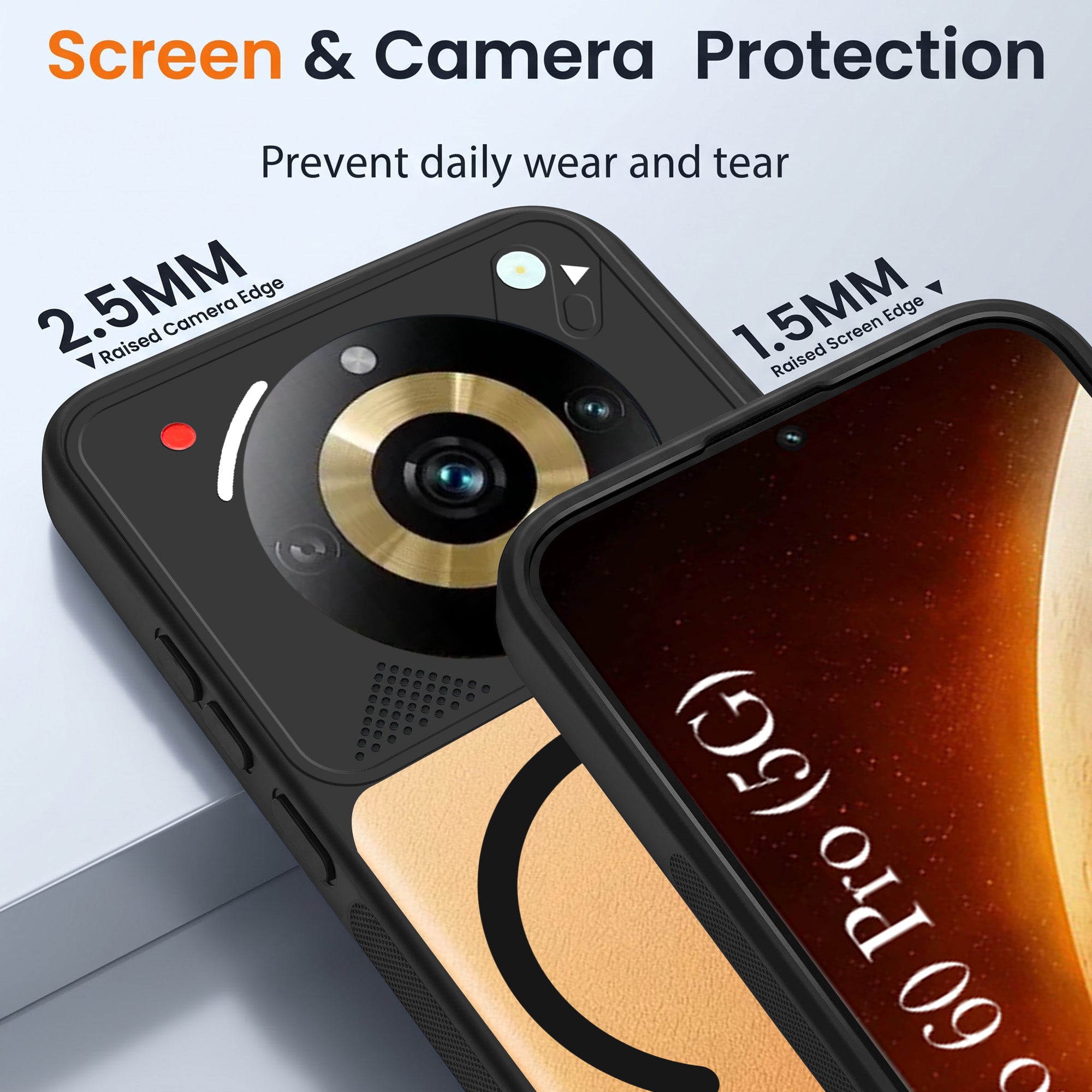 For Realme Narzo 60 Pro Back Cover Case Lifetime Anti-Yellow Clear (Camera Protection | Side Grip | Wireless MagSafe Compatible)