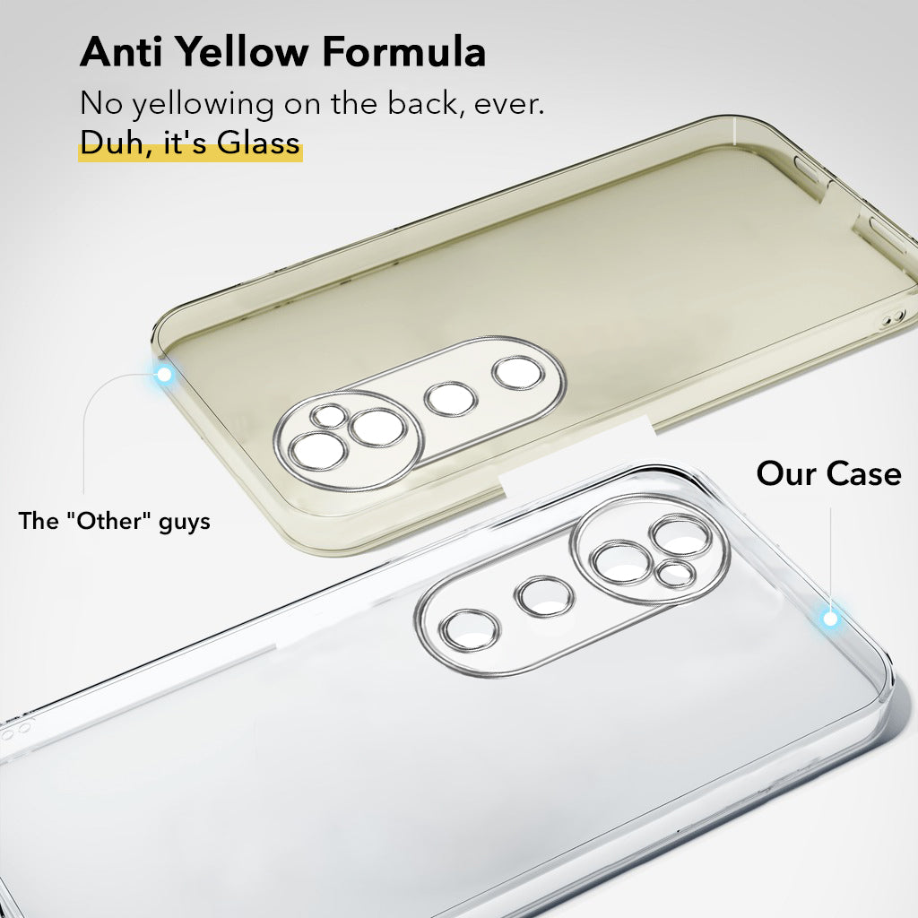 For Vivo V40e Back Cover (Hard Anti Yellow Clear Case | Drop & Camera Protection | Shockproof Polycarbonate)