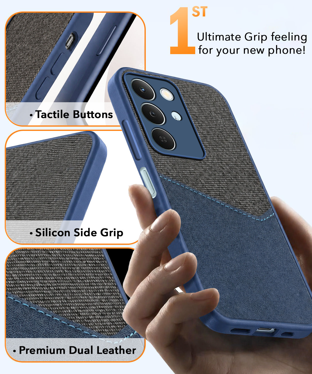 For Realme P4 Lite 5G | Narzo 100 Lite 5G Back Cover Case (Dual PU Leather Stitch | Professional Minimalist | Soft and Flexible)