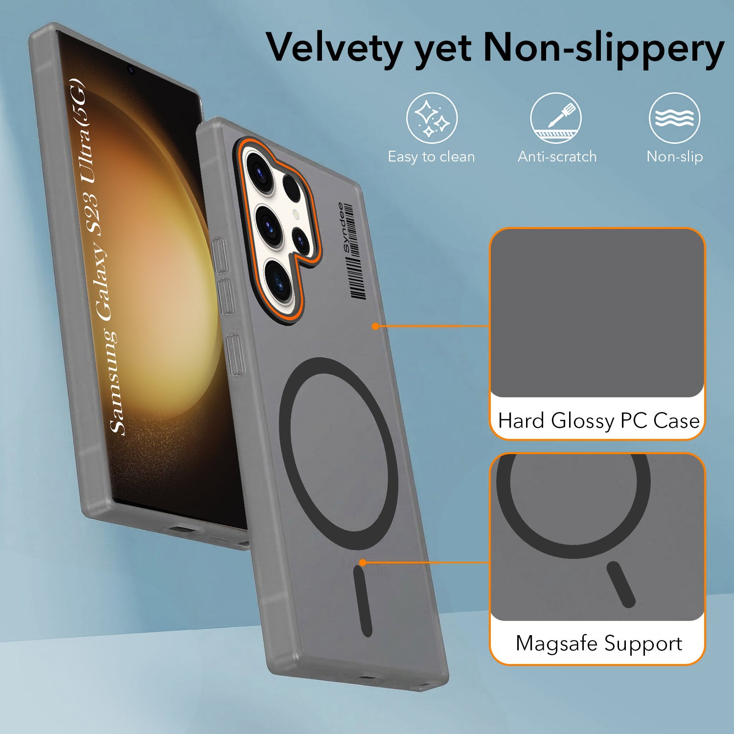 For Samsung Galaxy S23 Ultra 5G Back Cover Case (Soft Touch | Camera Bump Protection | MagSafe Compatible | Matte Finish)