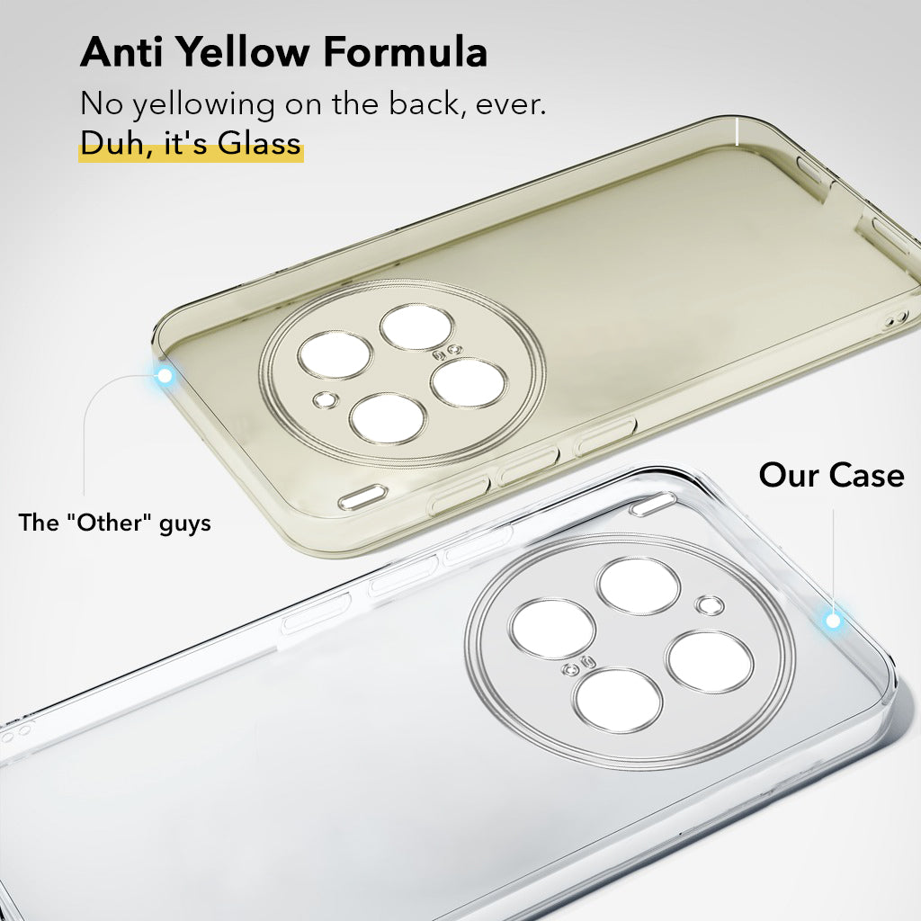 For Vivo X300 Pro Back Cover Case Lifetime Anti-Yellow Clear (Sleek Hard Crystal | Shockproof and Camera Protection)