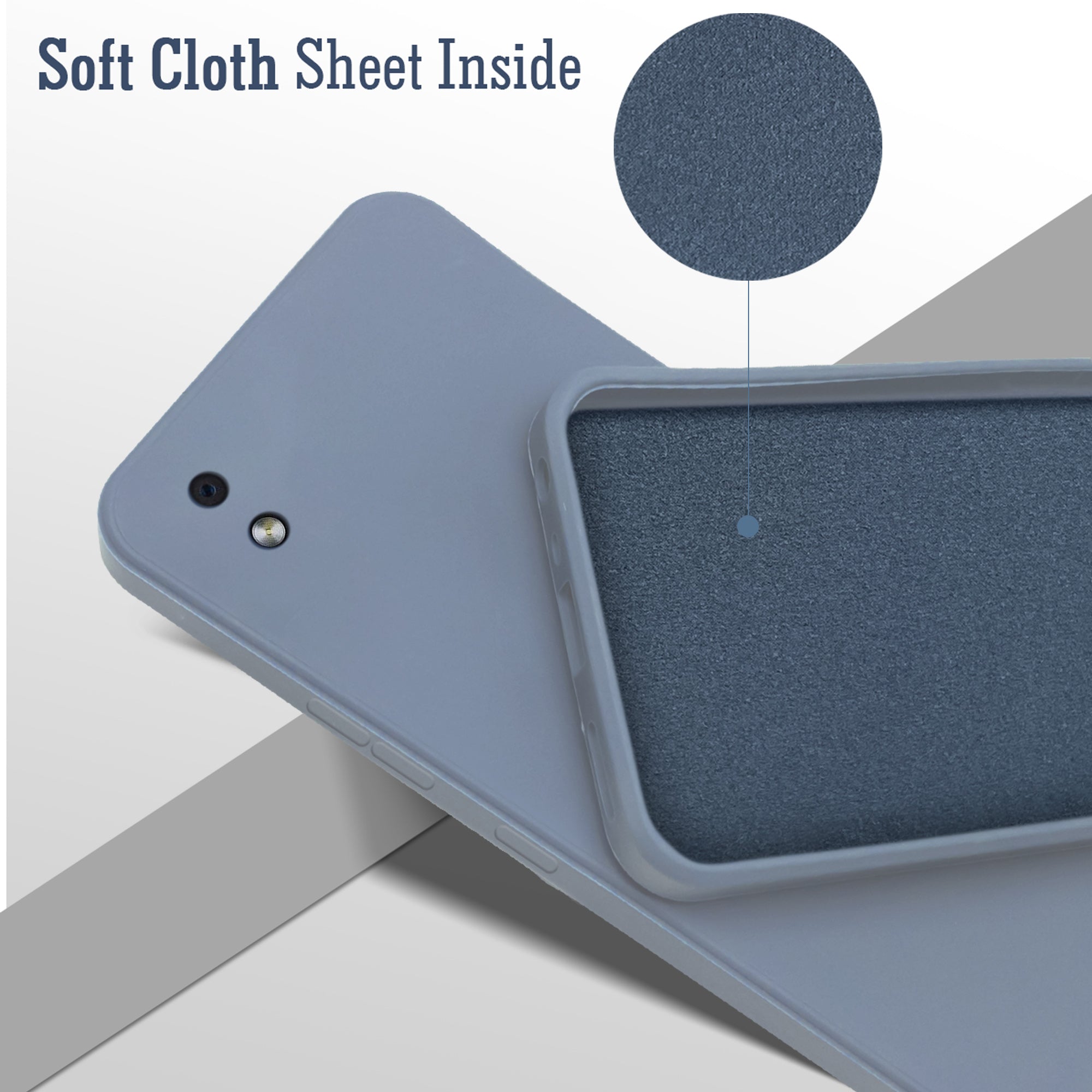 For Samsung Galaxy M01 Core Back Cover Case ( Matte Finish Silicone with Inside Fiber cloth)