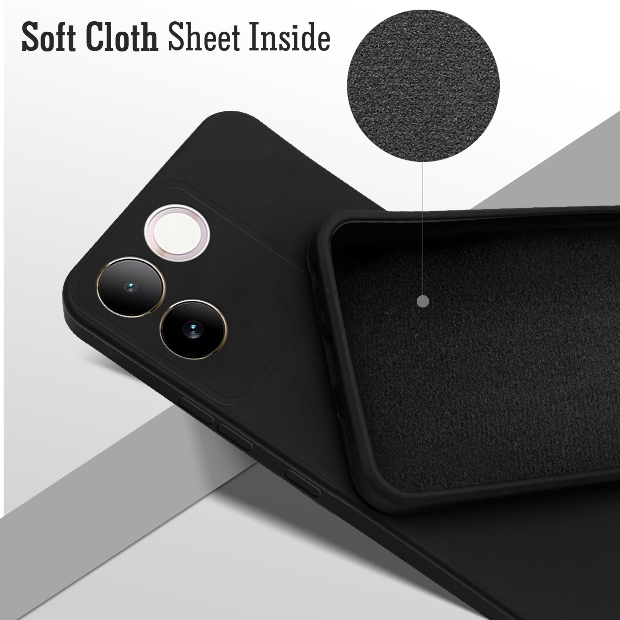 For Vivo T2 Pro Back Cover ( Silicone Clear Shockproof Case with Camera Protection | Soft and Flexible | Transparent)