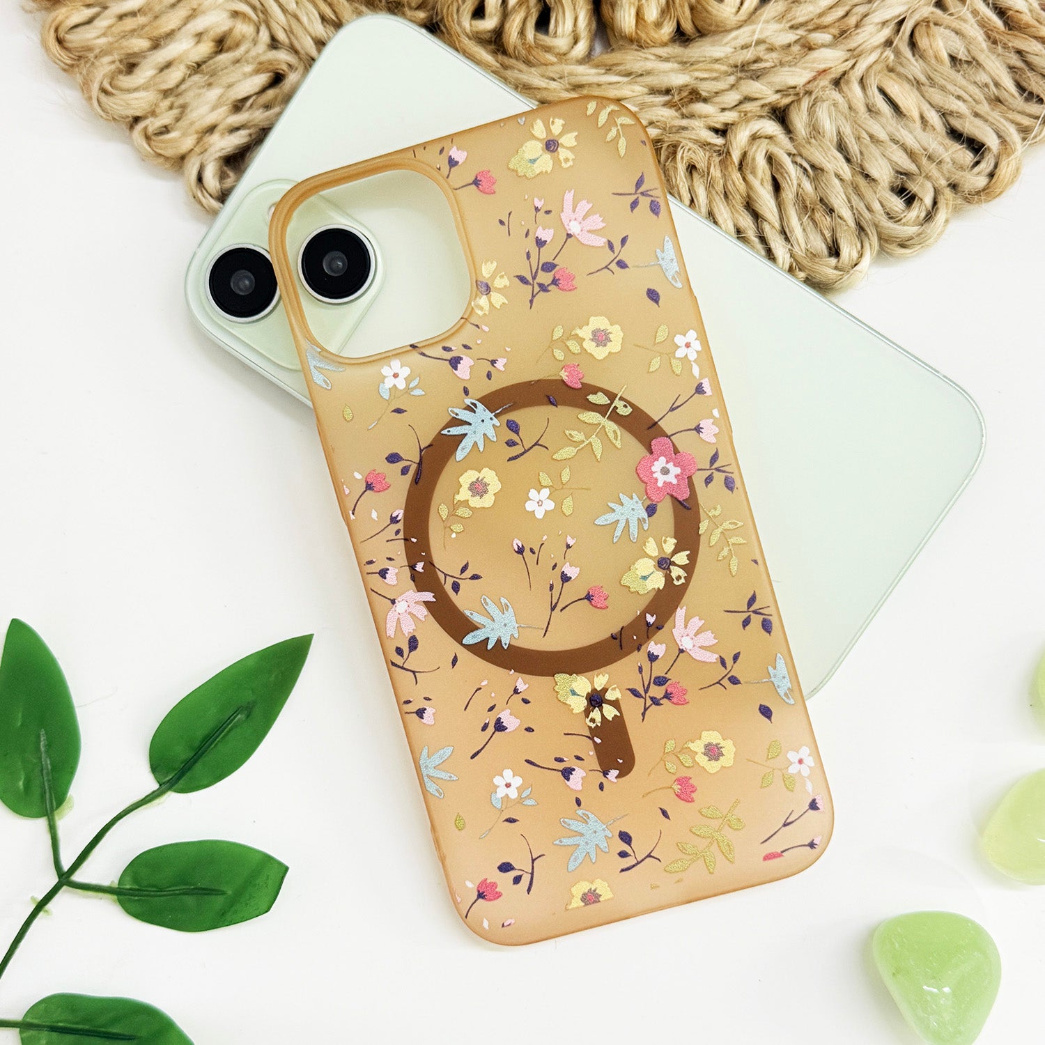 For OnePlus Nord 2 Back Cover Case (Cute Floral Design | Flower Print for Girls | MagSafe Compatible Wireless Charging)