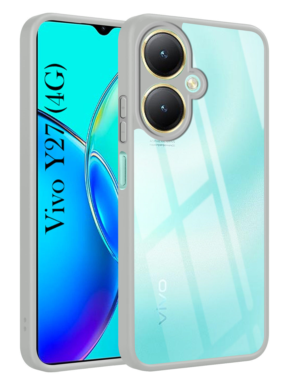 For Vivo Y27 Back Cover Case Ultra-Hybrid (Lifetime Anti Yellow | Anti Scratch | Crystal Clear Shockproof)