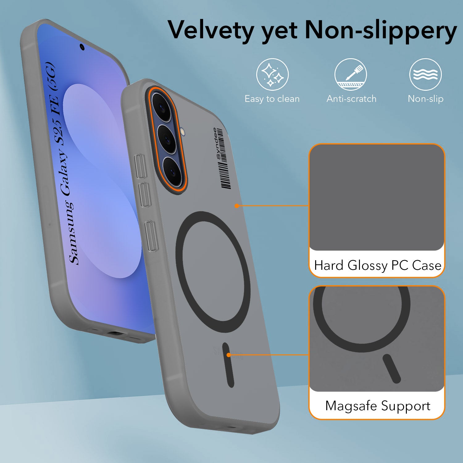 For Samsung Galaxy S25 FE Back Cover Case (Soft Touch | Camera Bump Protection | MagSafe Compatible | Matte Finish)