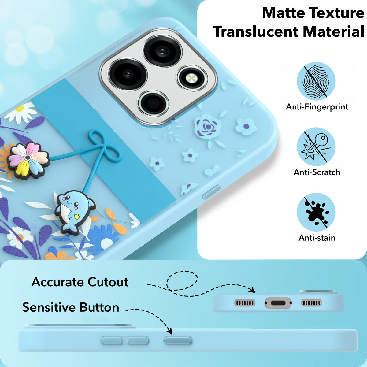For OnePlus Nord 6 Back Cover Case (3D Cute Cartoons | Hard Back Side Soft | Matte Premium Finish | HD Printing)