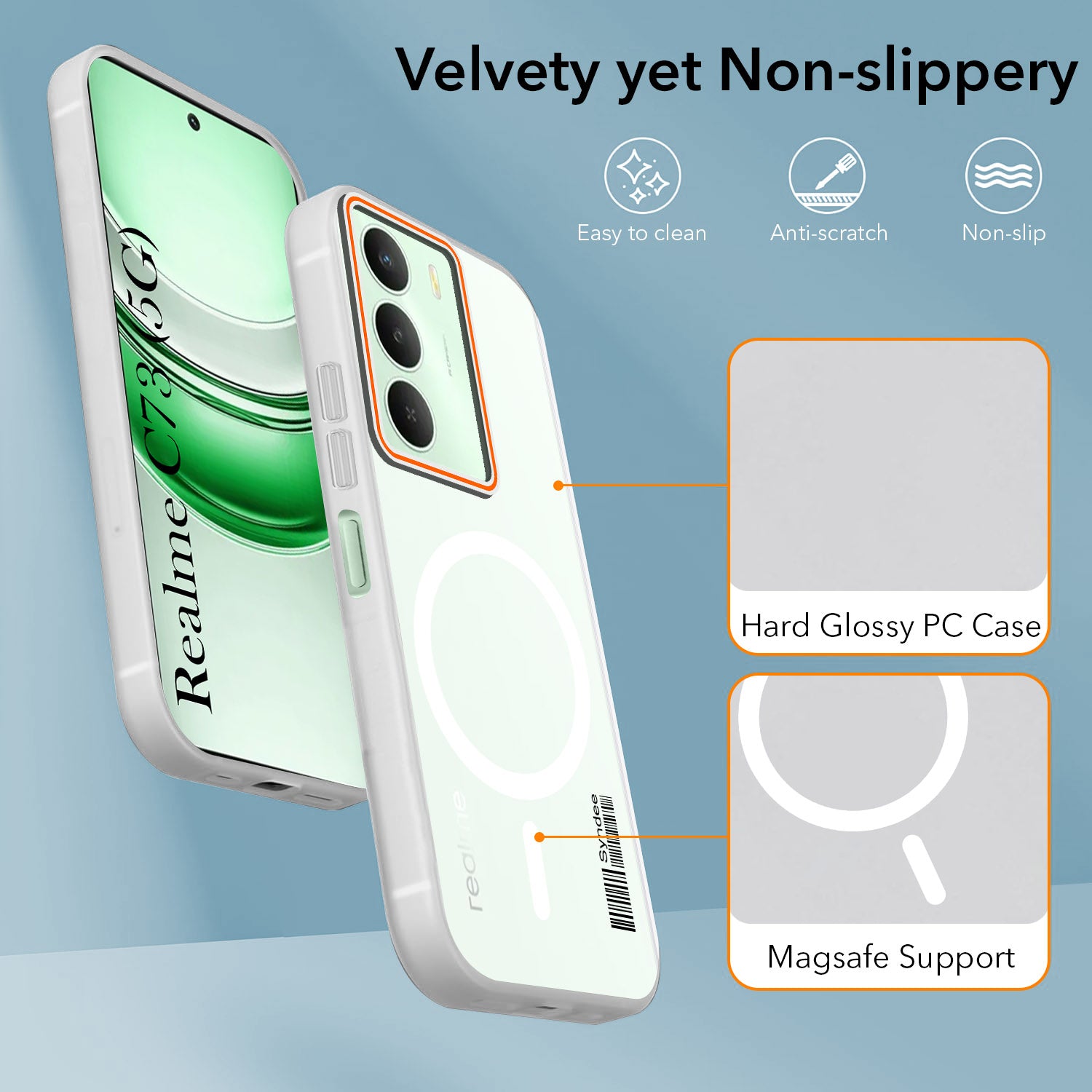 For Realme C73 Back Cover Case (Soft Touch | Camera Bump Protection | MagSafe Compatible | Matte Finish)