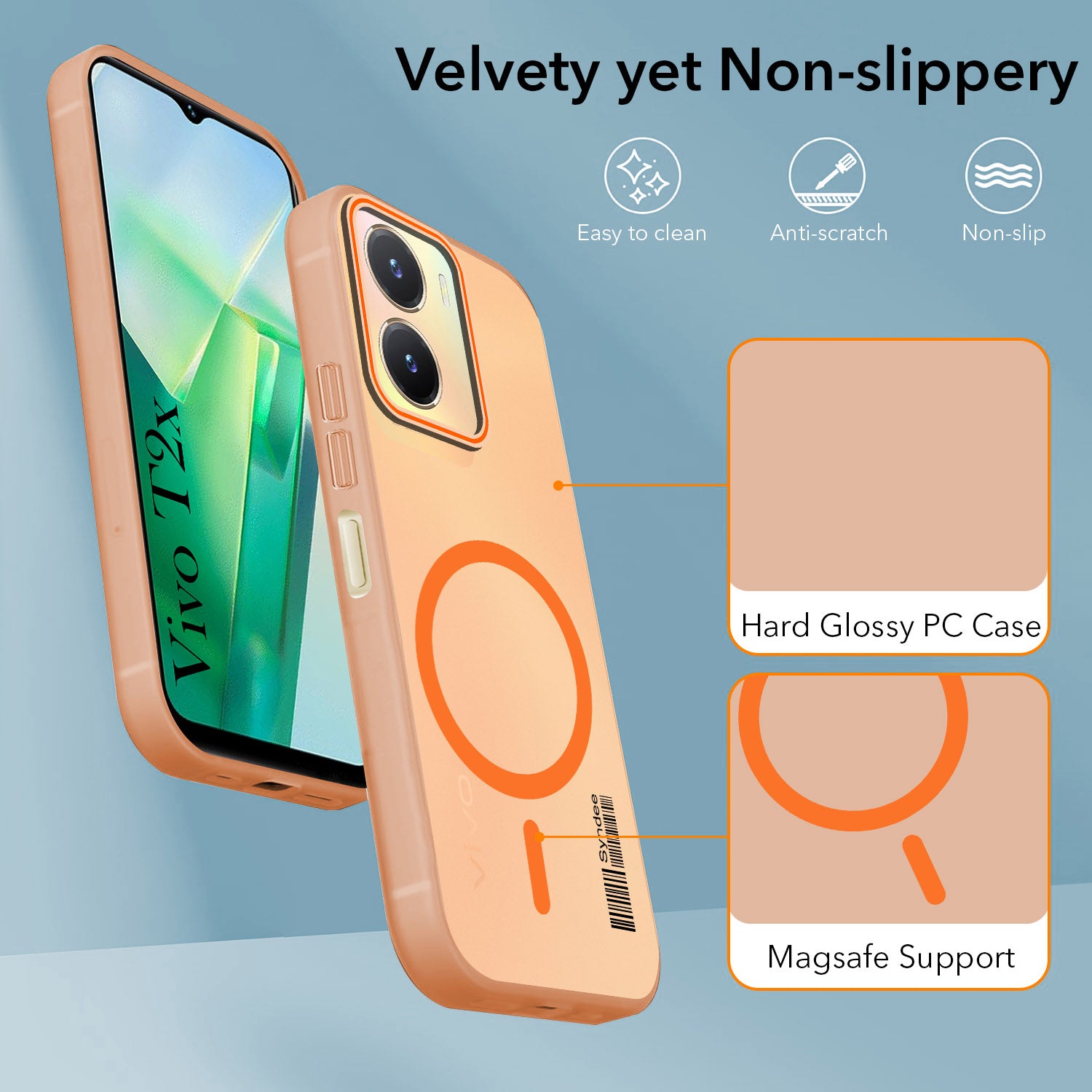 For Vivo T2x Back Cover Case (Soft Touch | Camera Bump Protection | MagSafe Compatible | Matte Finish)
