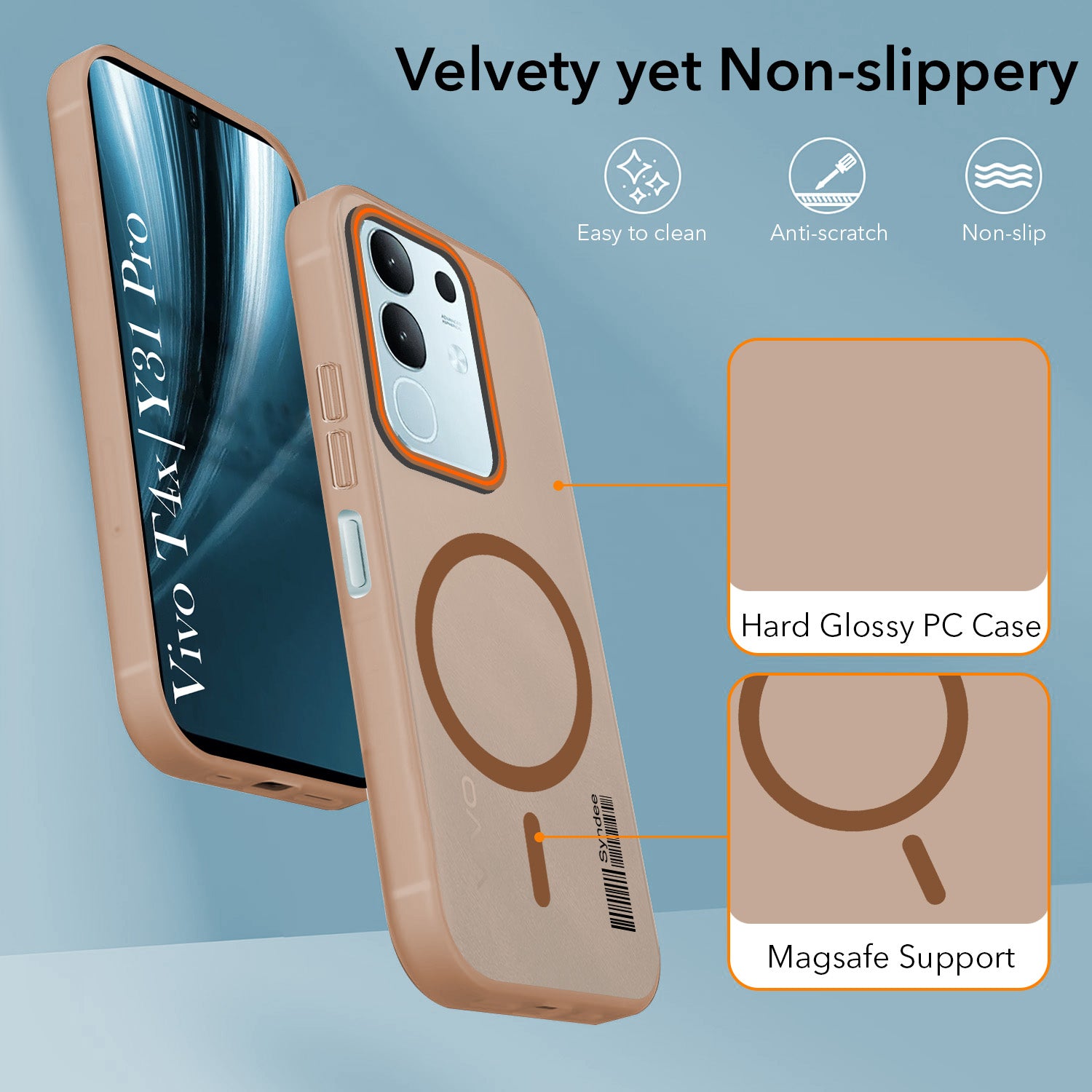 For Vivo T4x | Vivo Y31 Pro Back Cover Case (Soft Touch | Camera Bump Protection | MagSafe Compatible | Matte Finish)