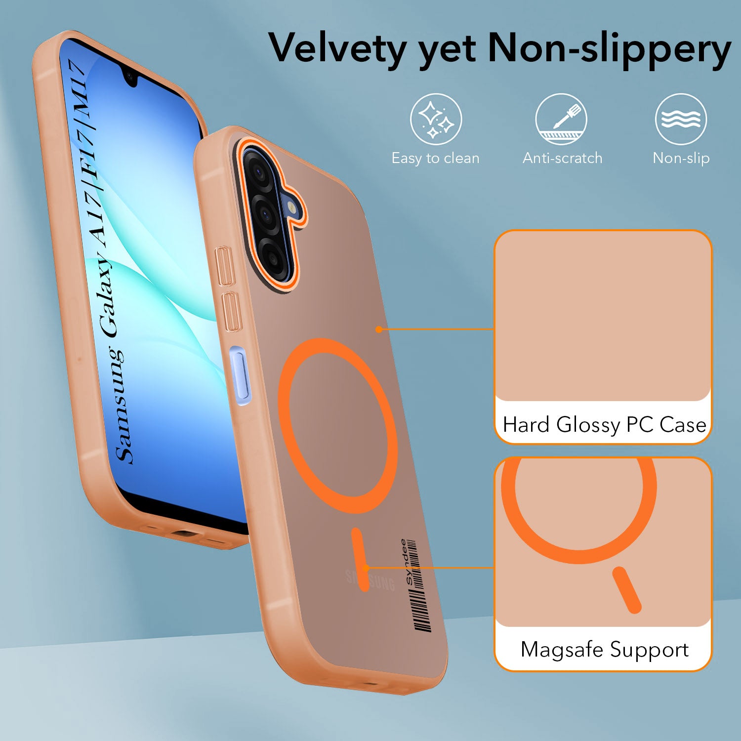 For Samsung Galaxy A17 | Samsung F17 | Samsung M17 5G Back Cover Case (Soft Touch | Camera Bump Protection | MagSafe Compatible | Matte Finish)