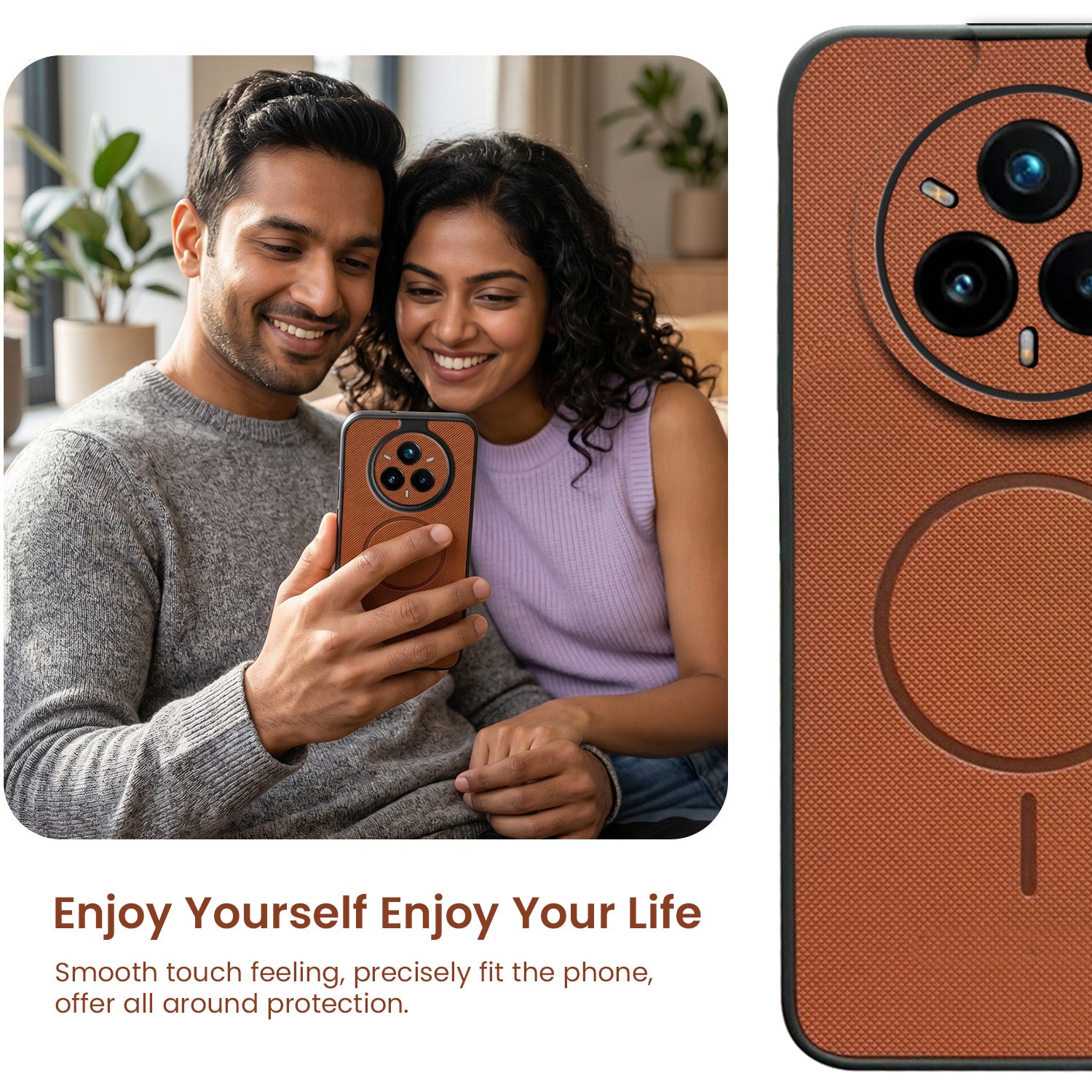 For Realme 14 Pro Plus 5G Back Cover Case PU Leather (Texture Grip Design | Professional Minimalist | Camera Protection | Soft and Flexible)