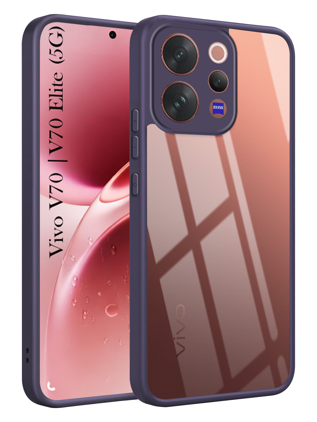 For Vivo V70 | Vivo V70 Elite (5G) Back Cover Case Ultra-Hybrid (Lifetime Anti Yellow | Anti Scratch | Crystal Clear Shockproof)