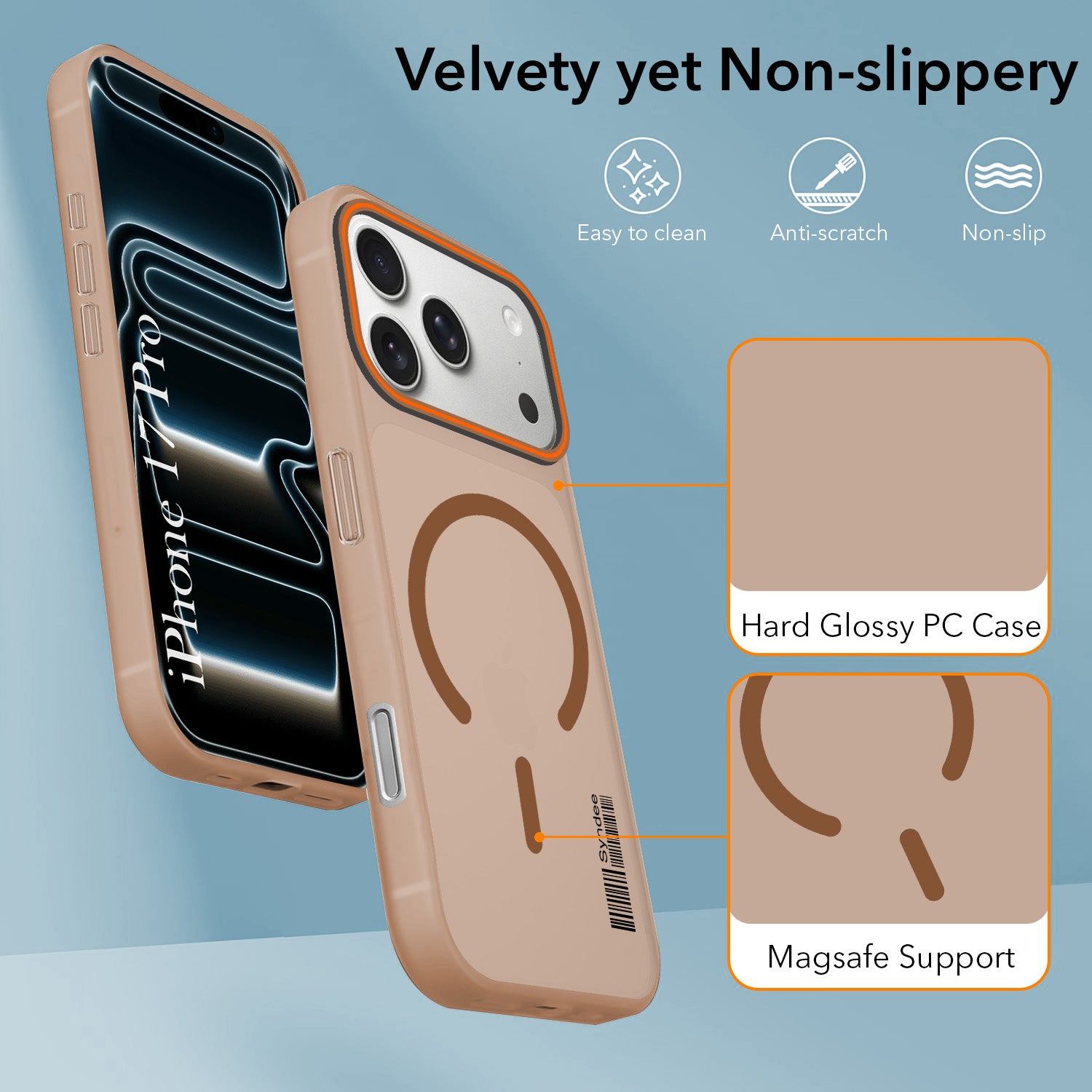 For Apple iPhone 17 Pro Back Cover Case (Soft Touch | Camera Bump Protection | MagSafe Compatible | Matte Finish)
