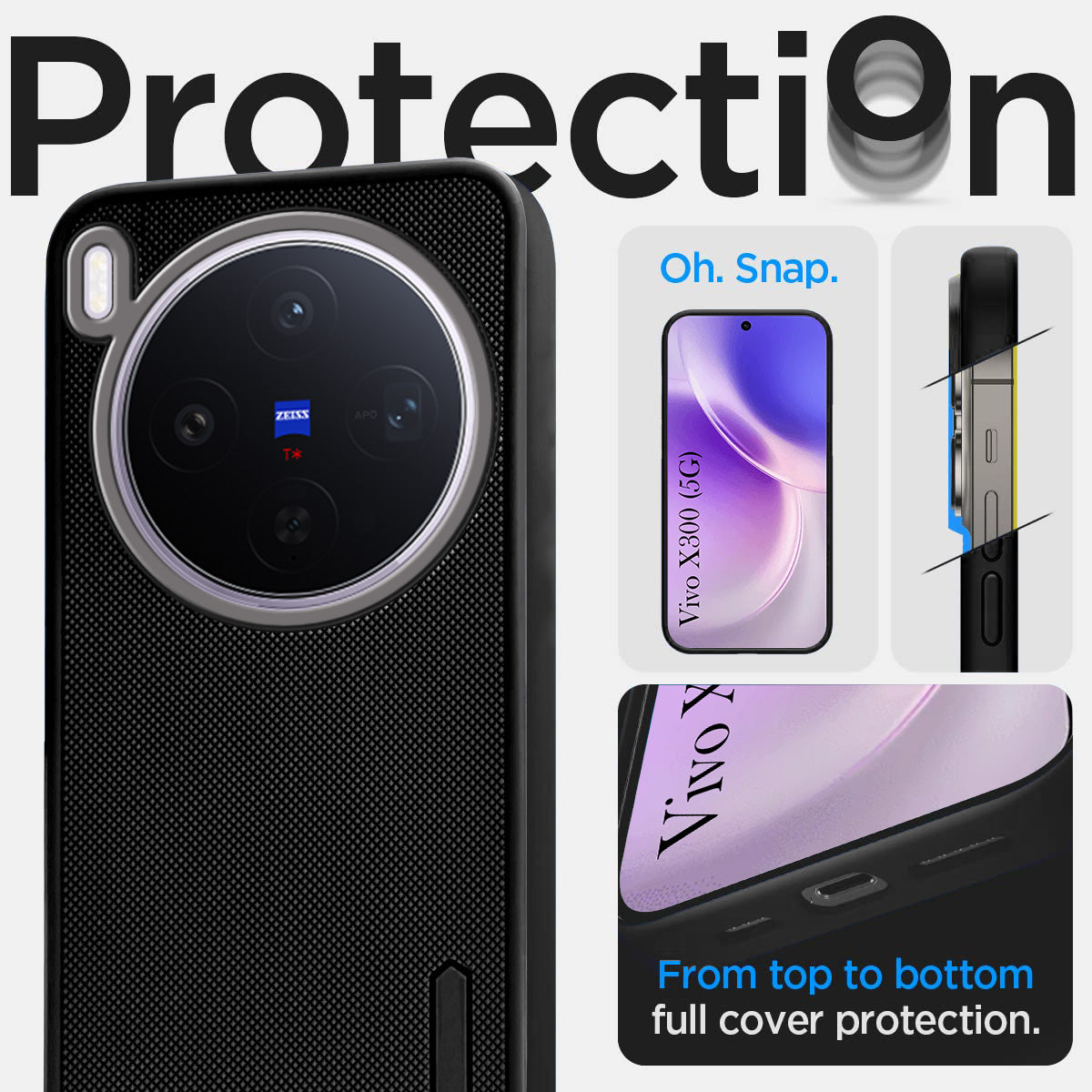 For Vivo X300 5G Rubberised (Textured Grip Design | Micro-Fiber Cloth Inside | Slim and Light Weight | Soft Touch and Feel)