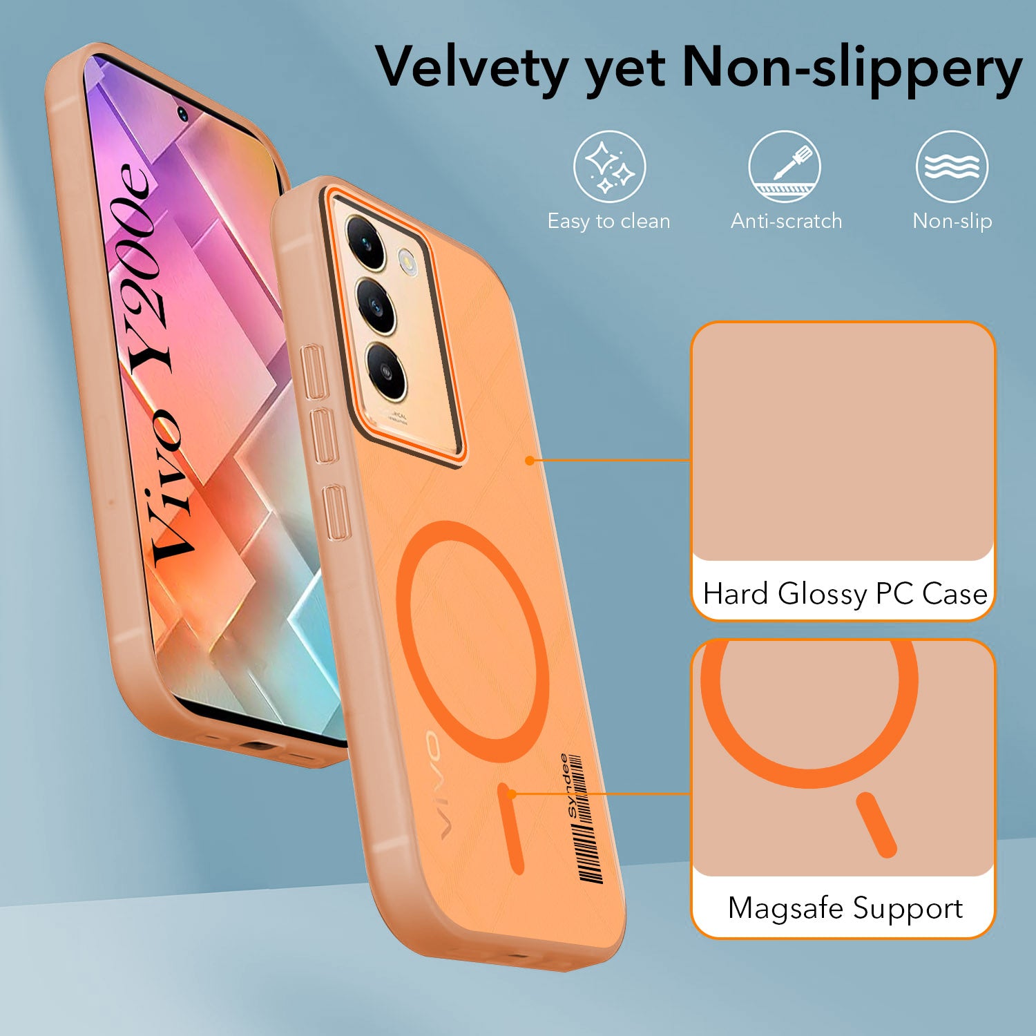 For Vivo Y200e Back Cover Case (Soft Touch | Camera Bump Protection | MagSafe Compatible | Matte Finish)