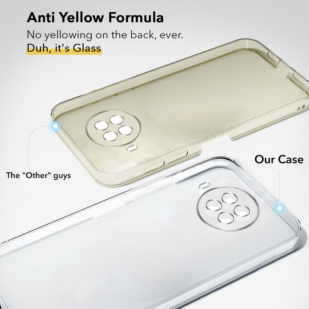For Xiaomi Mi 10i 5G Back Cover Case (Hard Anti Yellow Clear Case | Sleek Hard Crystal Clear | Drop & Camera Protection | Shockproof Polycarbonate)