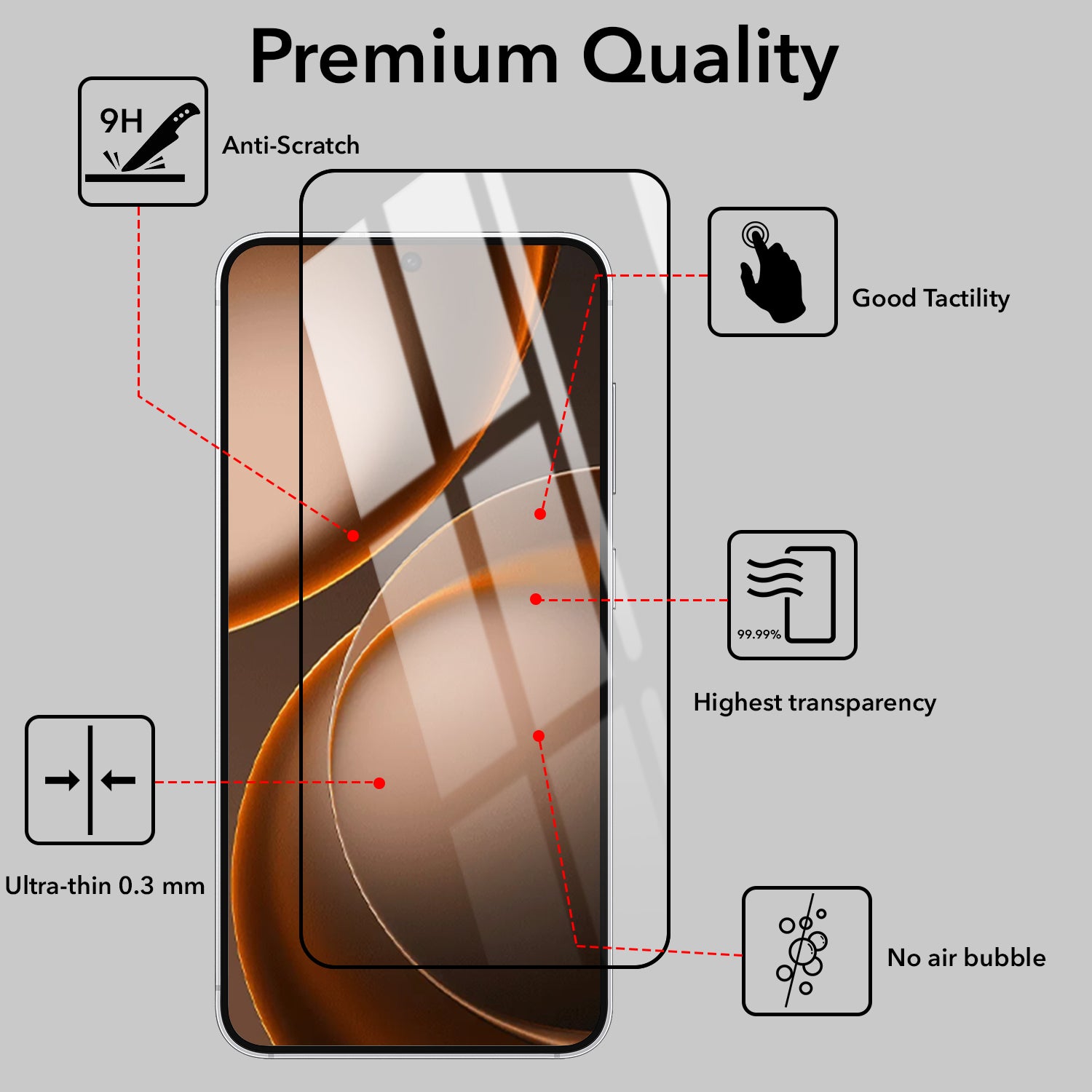 Tempered Glass For Oppo Find X9 Ultra Military-Grade GorillaScreen Protector With Installation Kit | Shatterproof, Full Coverage, HD Clear, Scratch Resistant (Pack of 1)