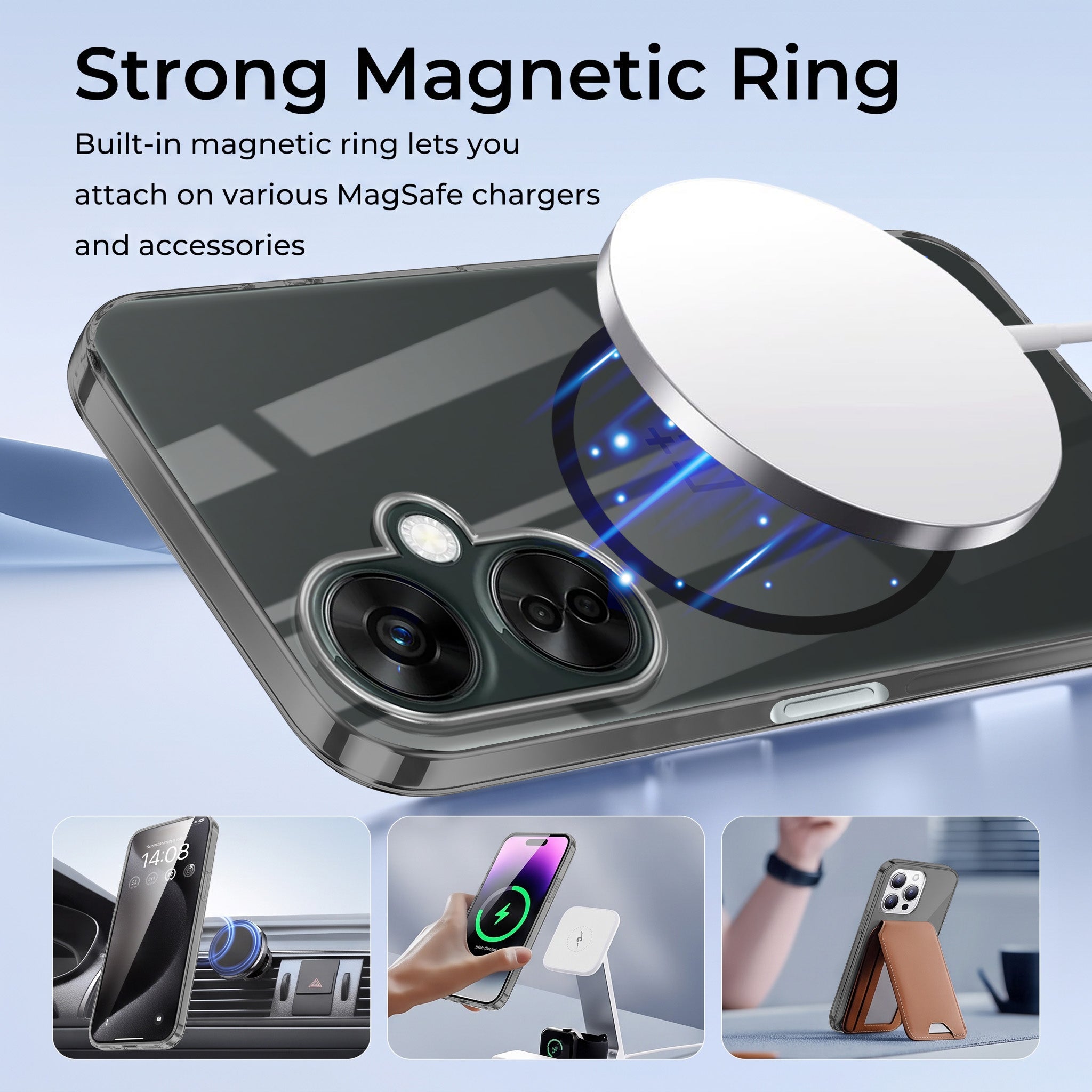 For OnePlus Nord CE 2 Lite 5G Back Case Cover Crystal Anti Yellow (Unbreakable PC | MagSafe Wireless Charging Support |Camera Protection Bump)