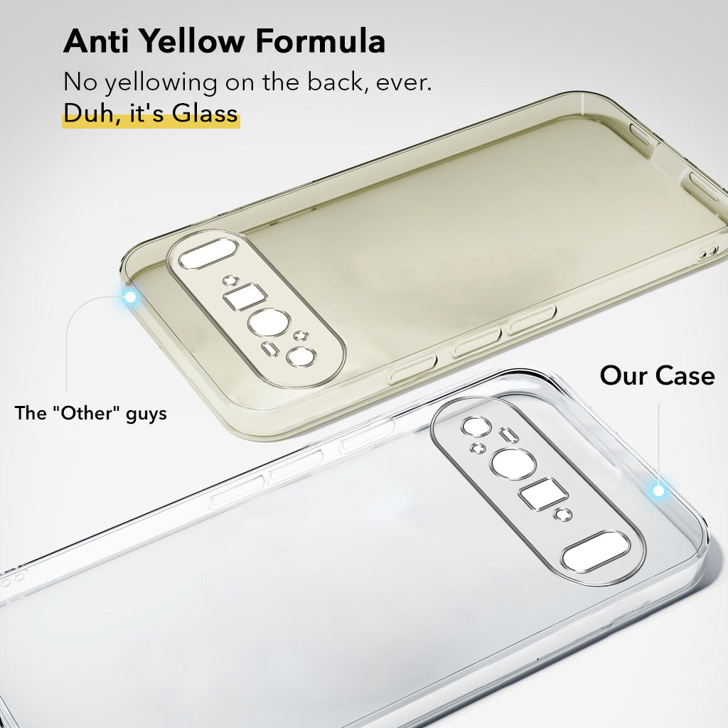 For Google Pixel 10 Pro XL Lifetime Anti-Yellow Clear Back Cover Case (Sleek Hard Crystal | Shockproof and Camera Protection)