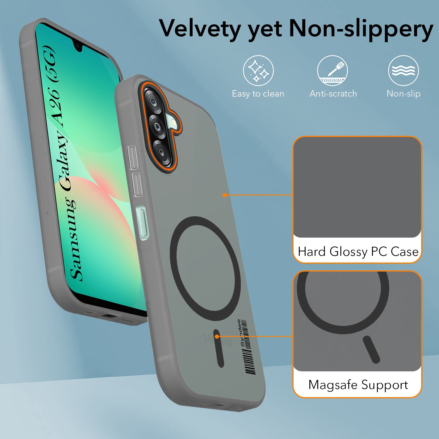 For Samsung Galaxy A26 5G Back Cover Case (Soft Touch | Camera Bump Protection | MagSafe Compatible | Matte Finish)